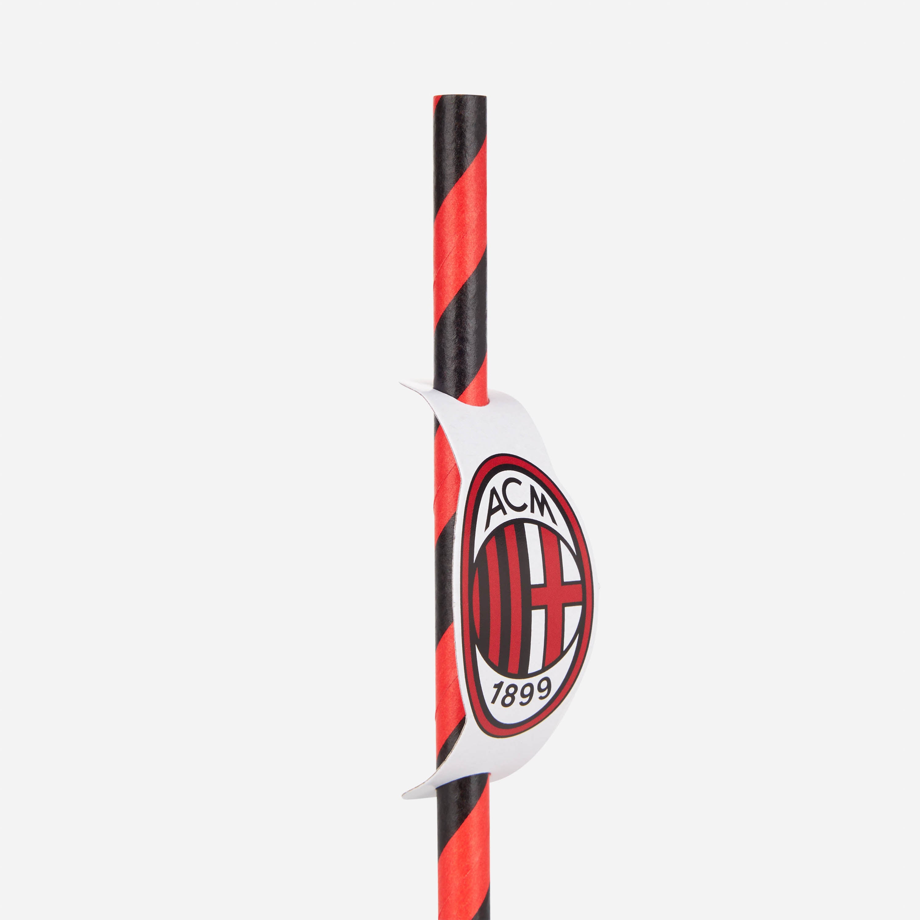 AC Milan Accessori Cannucce Carta 12 Pezzi 19,5 cm Festa