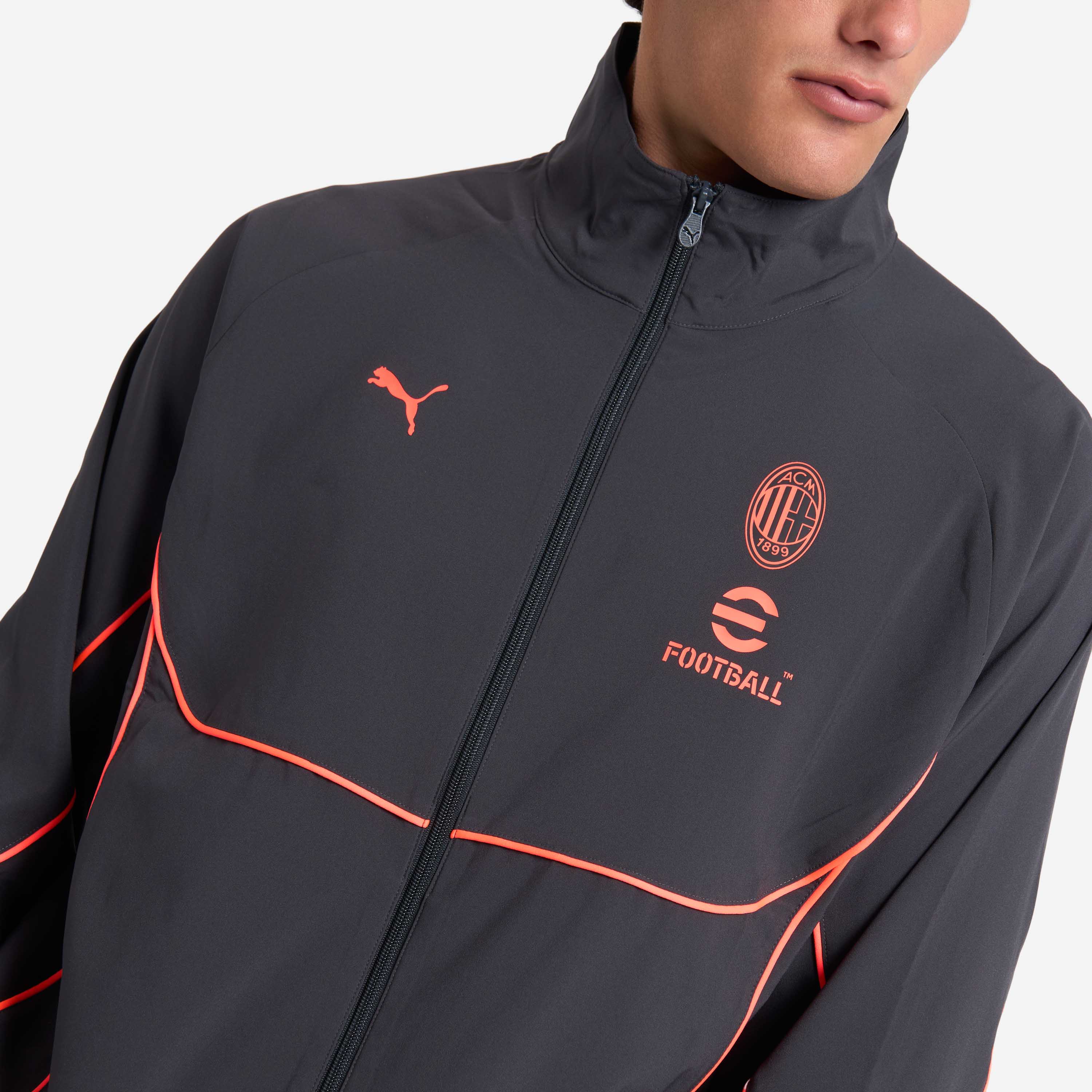 AC Milan Pumatech-X Giacca Tuta uomo grigia oversize