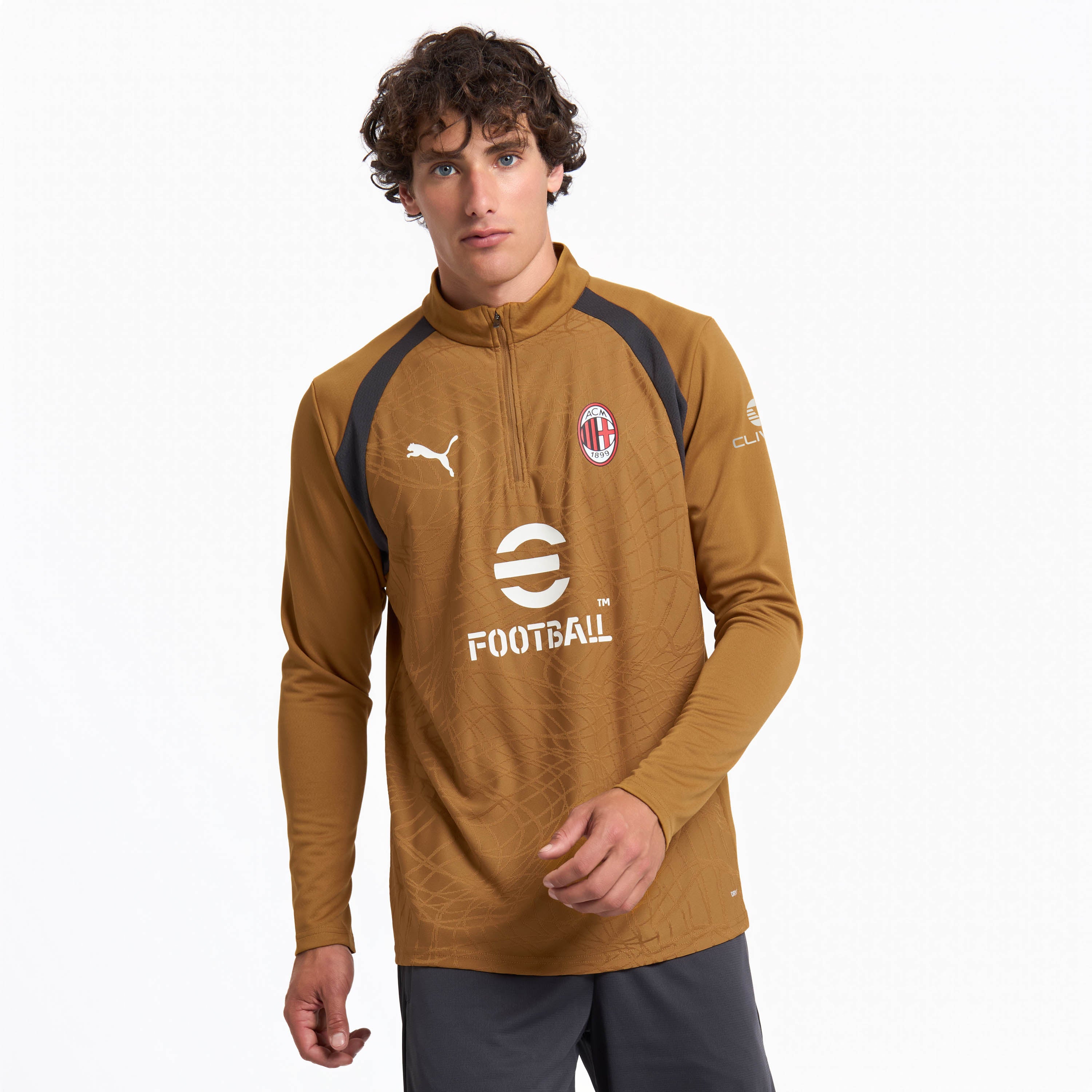 AC Milan Allenamento Training 2026/27 maglia uomo oro manica lunga