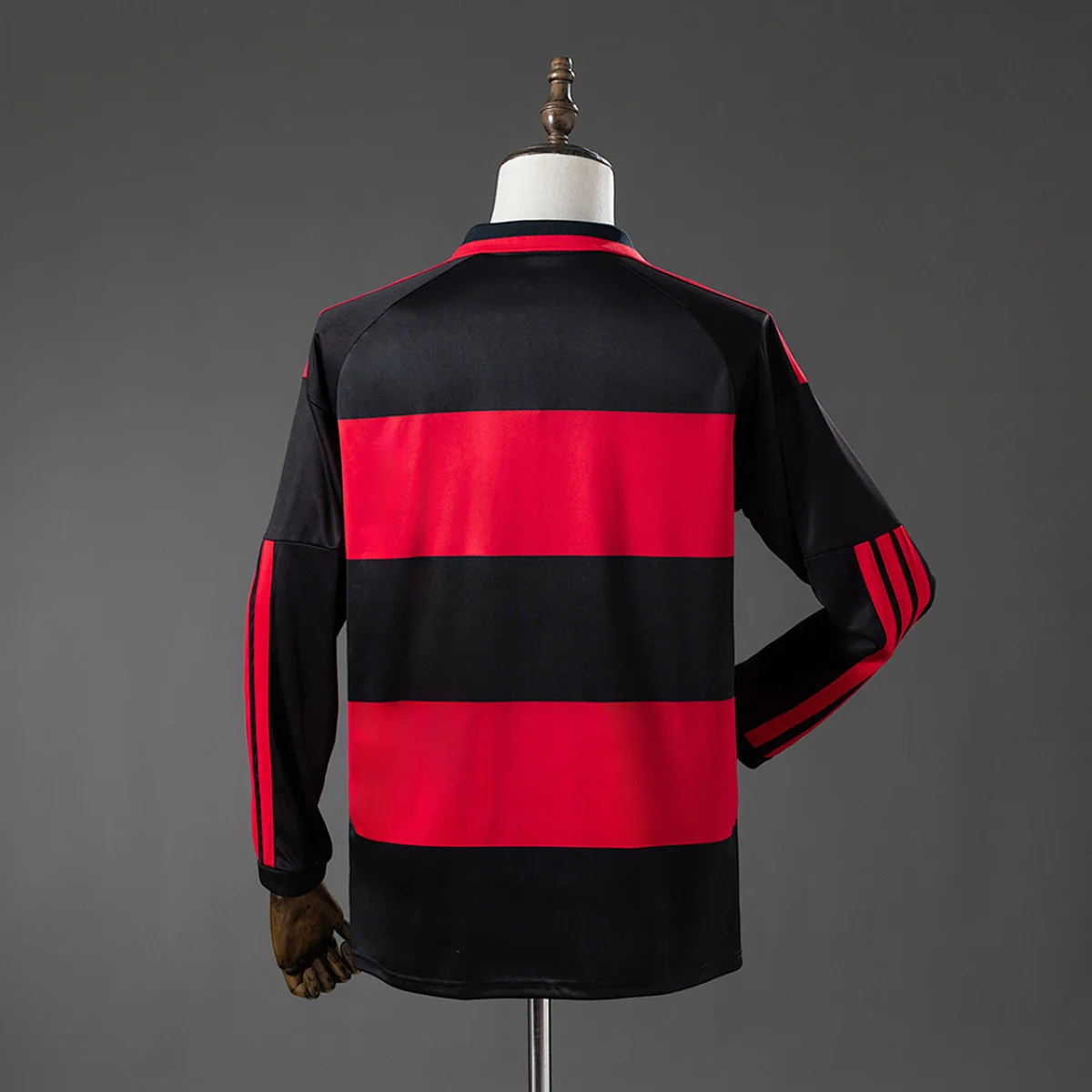 Flamengo 2026/27 maglia manica lunga righe rosse-nere 4XL