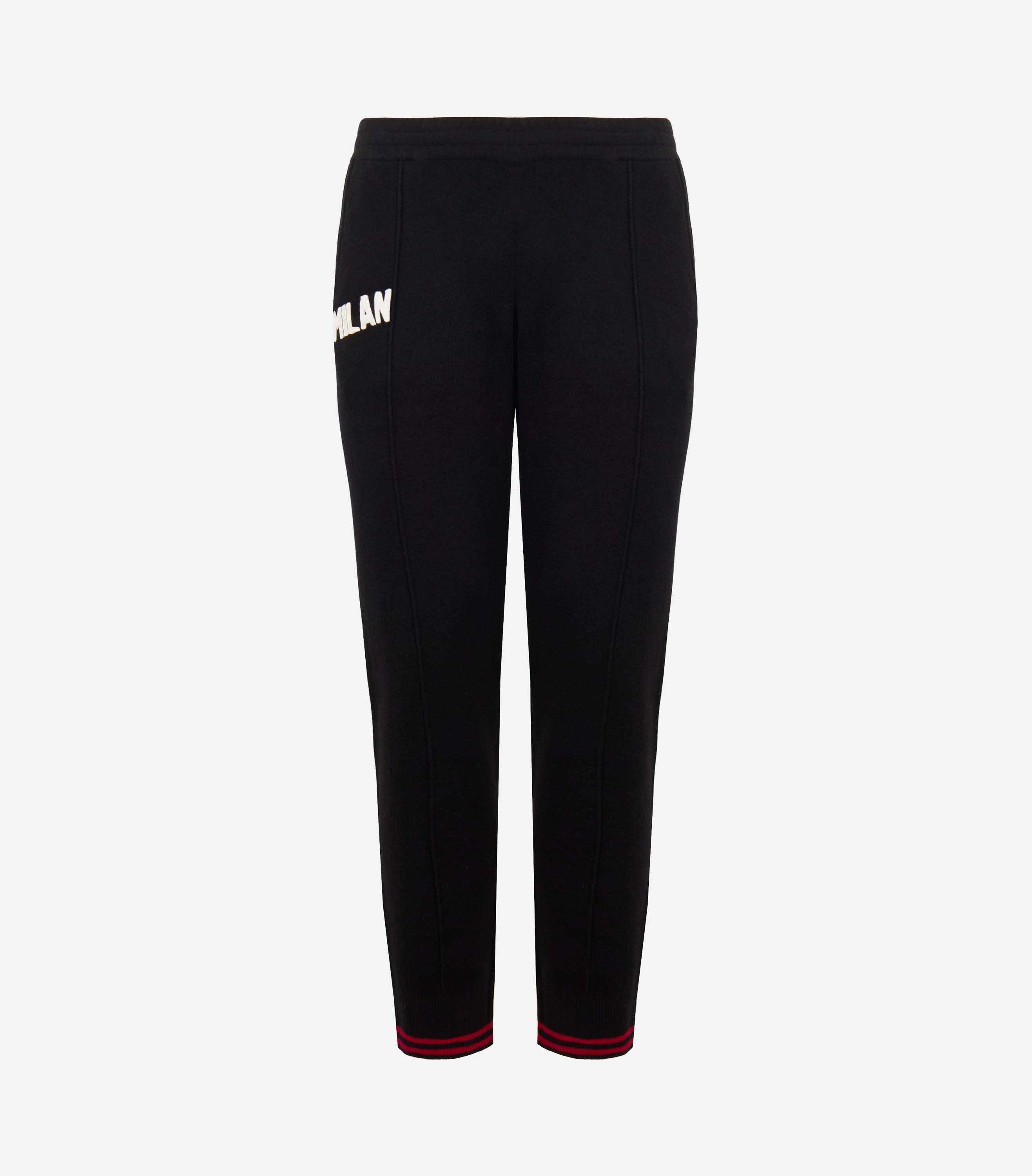 AC Milan 60s Pantaloni Tuta Neri Cotone Vestibilita Regolare
