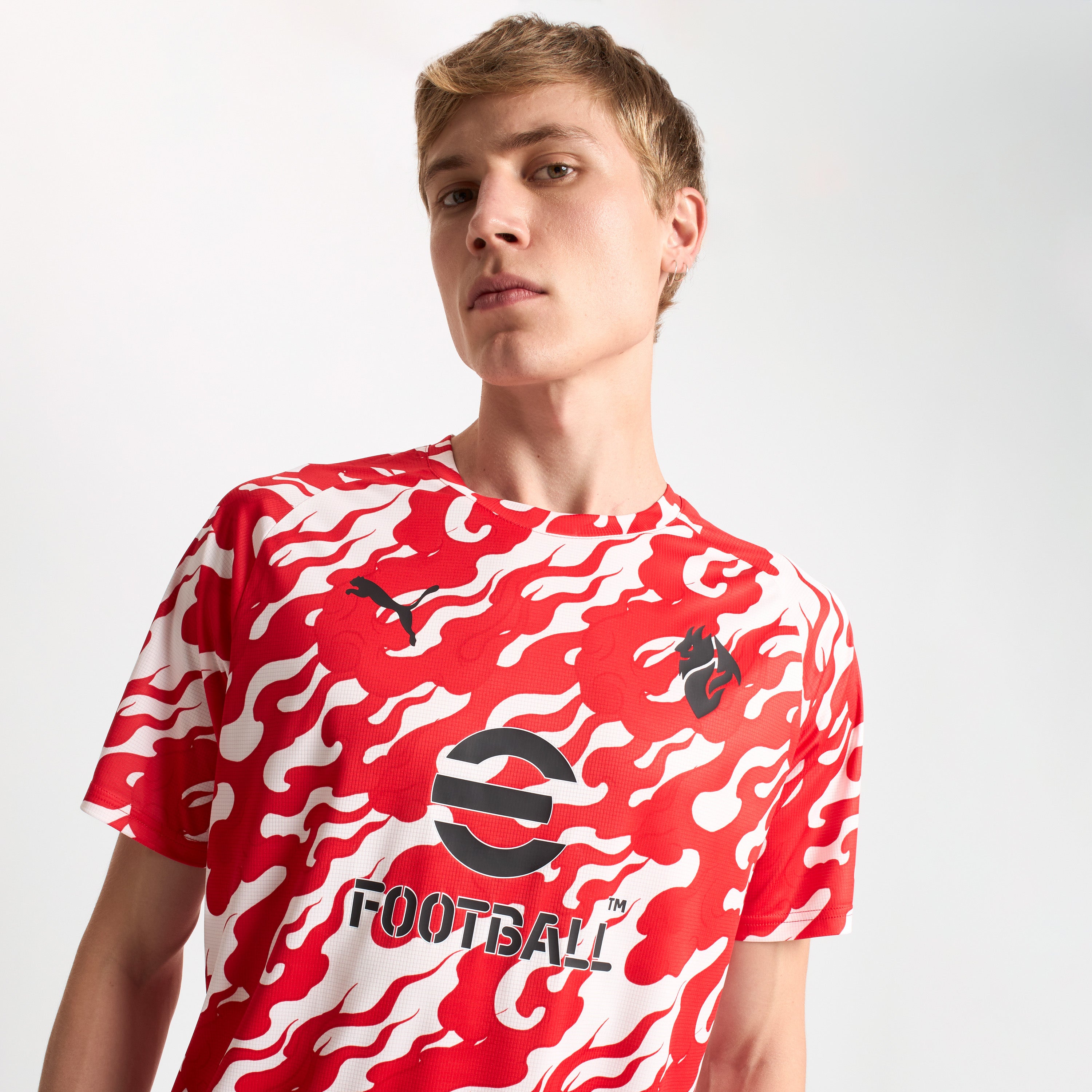 AC Milan Allenamento Prematch 2025/26 maglia rosso bianco traspirante