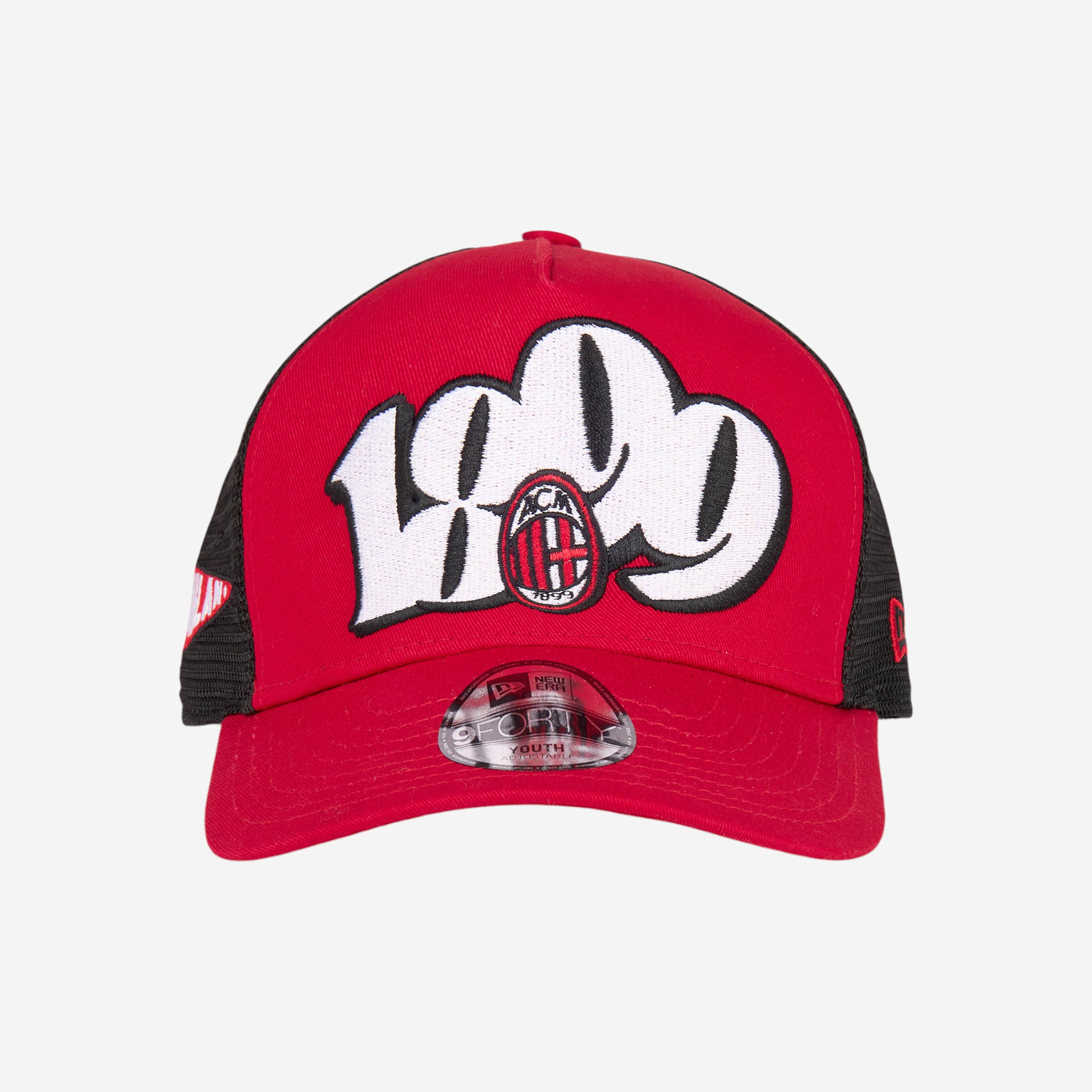 AC Milan New Era 1899 cappellino trucker bambino rosso