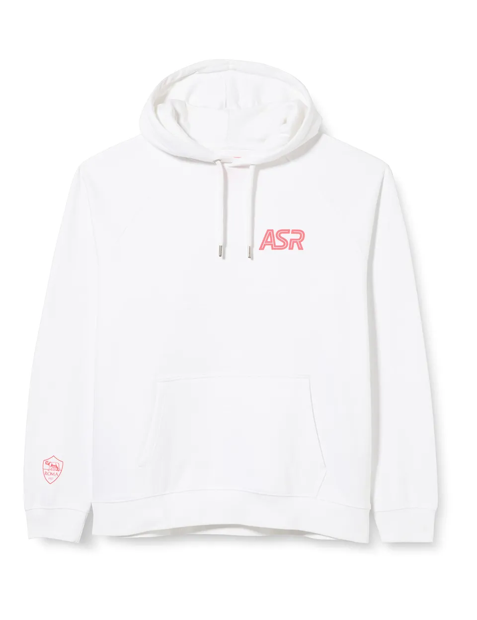 AS Roma Linea Fluo felpa bianco e rosa fluo S