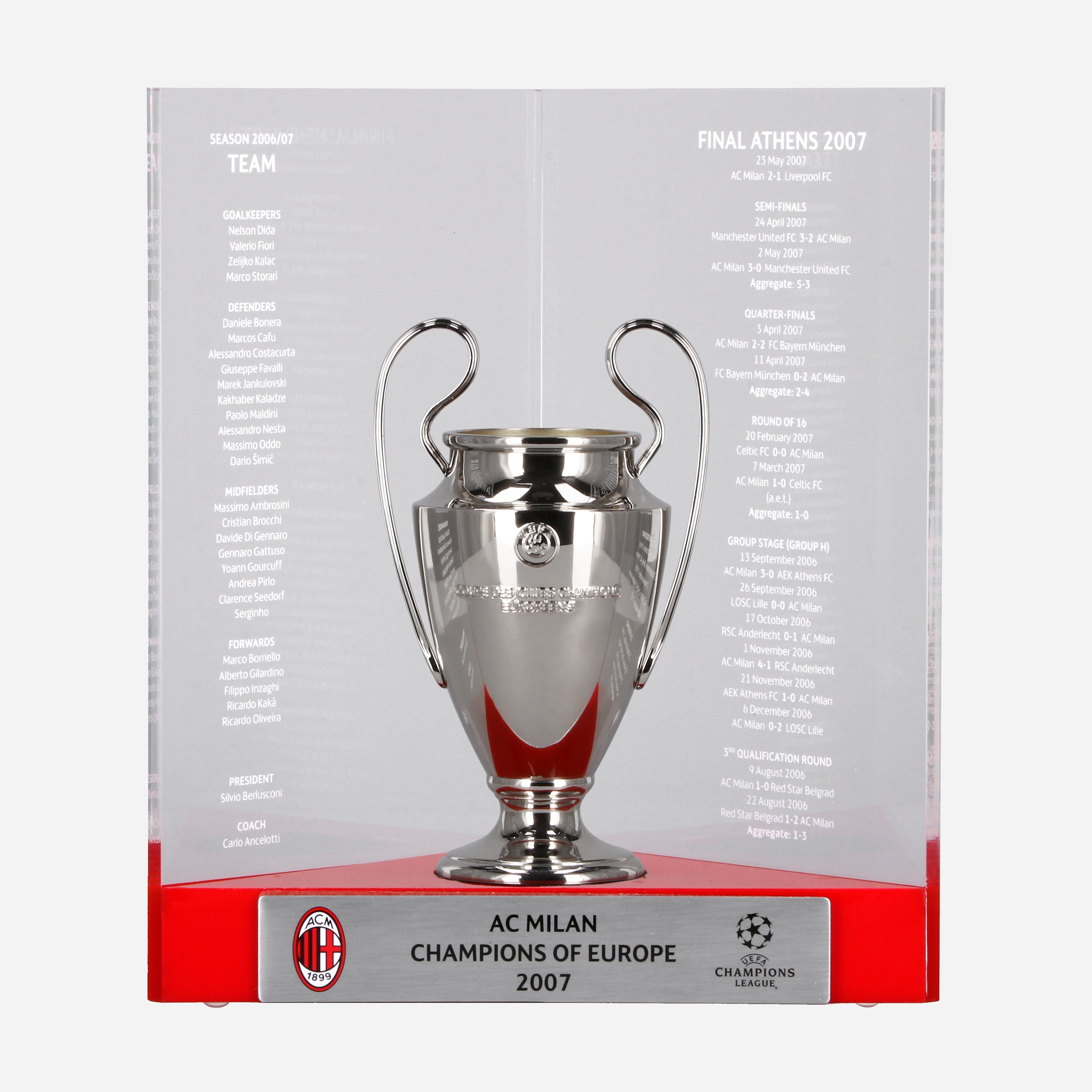 AC Milan Le Livre Ouvert 150 mm Souvenir 2007 da Collezione