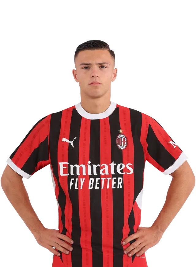 AC Milan Kit Gara Milan Simic 82 maglia difensore uomo
