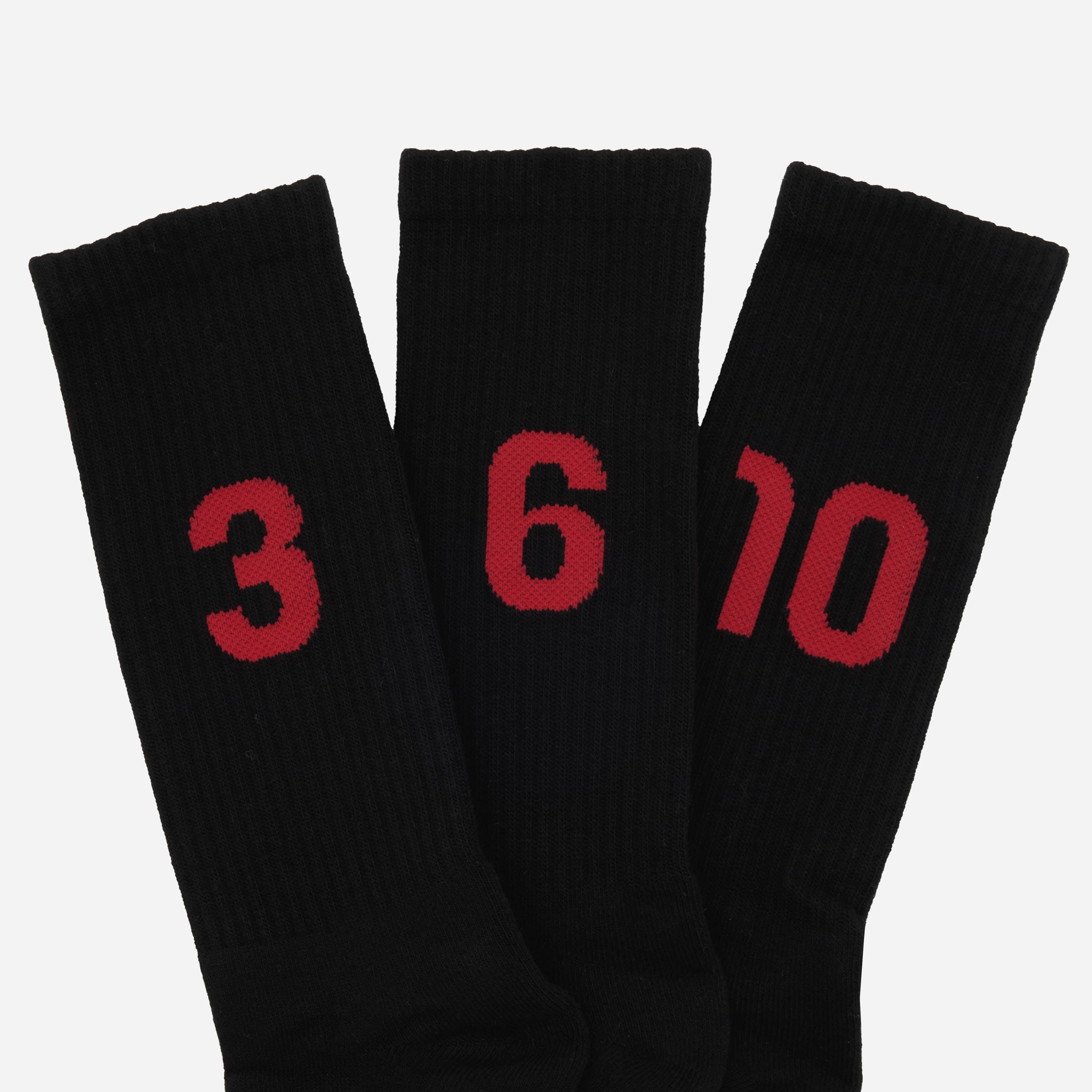 AC Milan set 3 calzini numeri neri cotone 42
