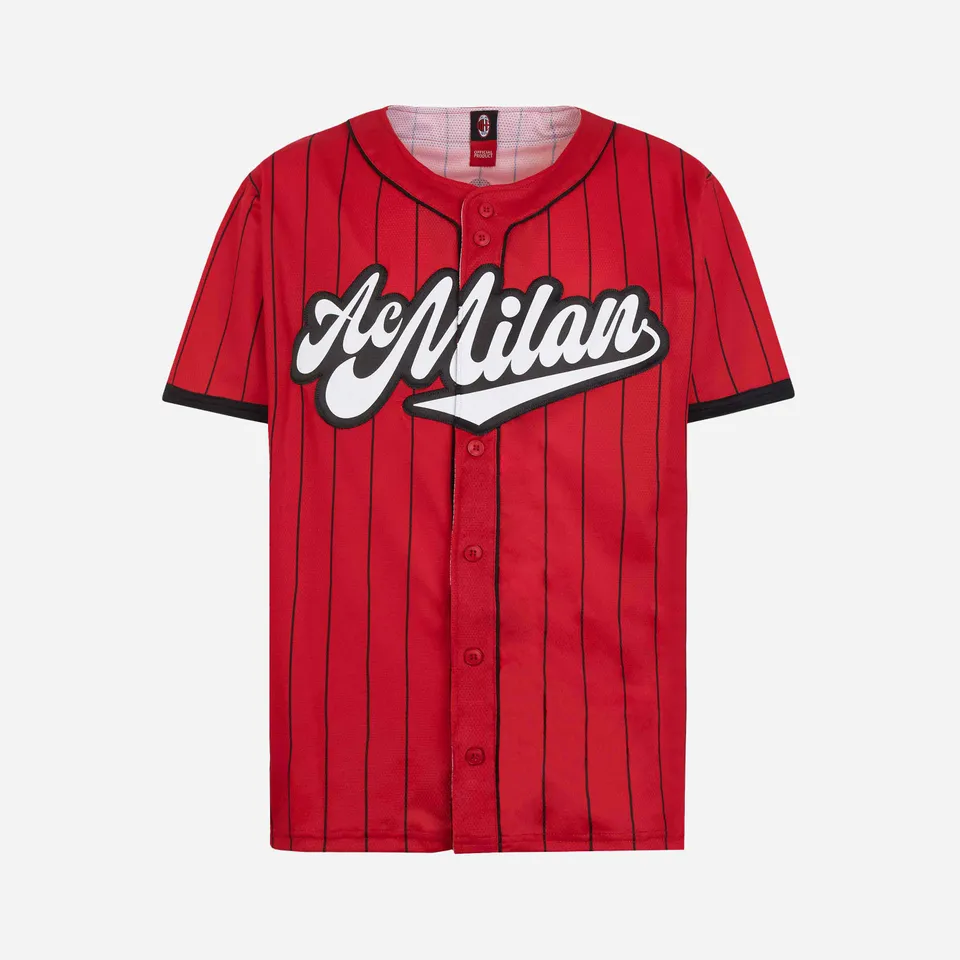 AC Milan Magliette Urban maglia uomo ricamata a righe