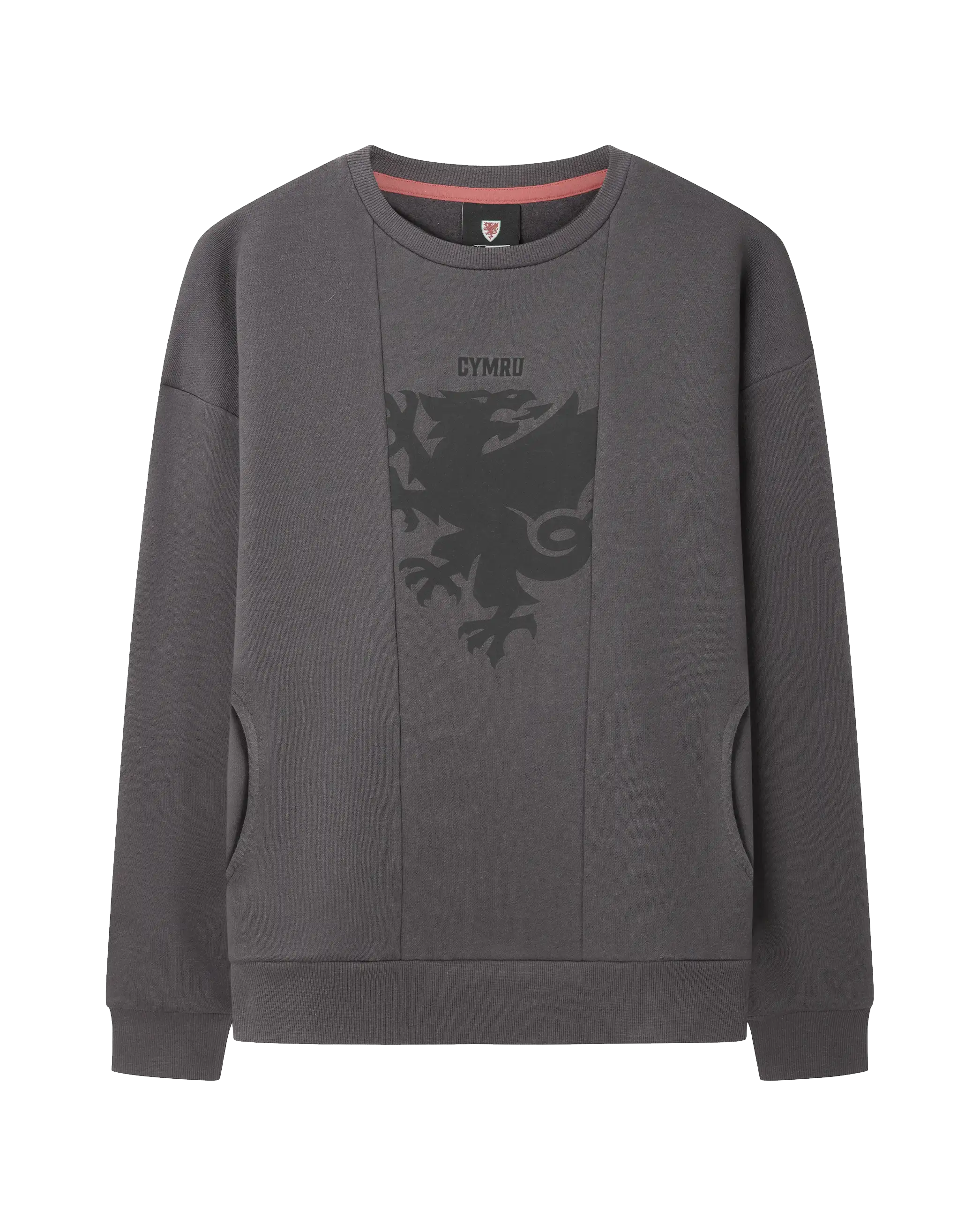 Wales Fanwear Draig Crest felpa sweat carbone