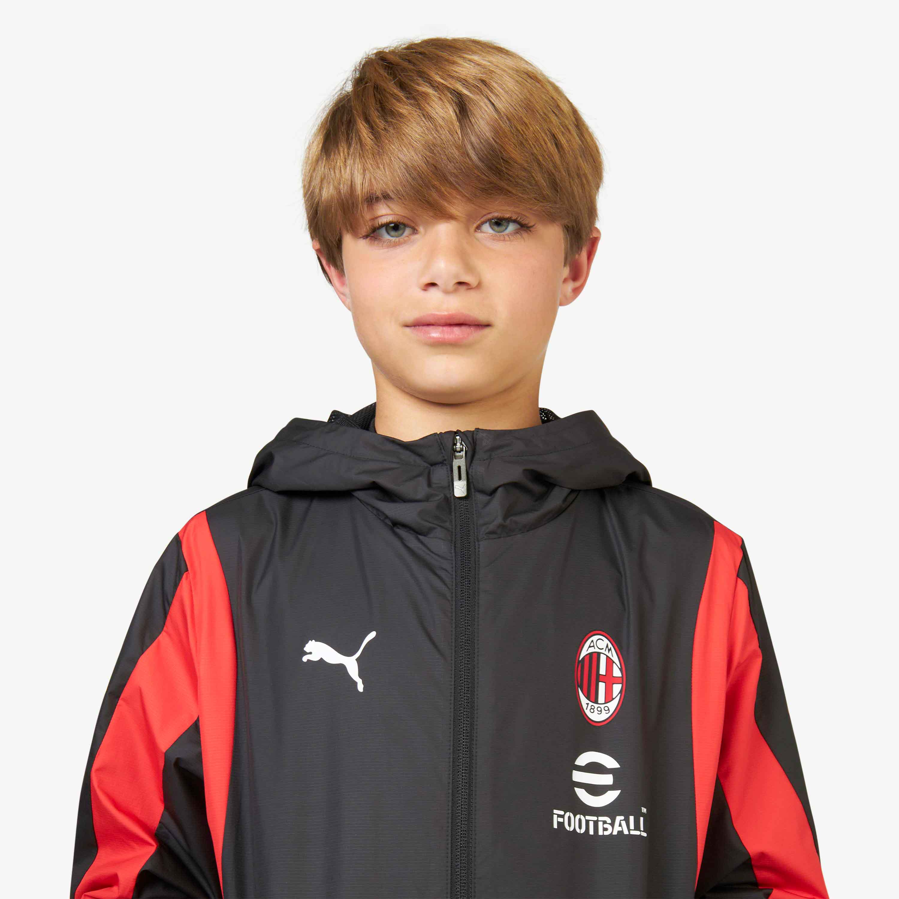 AC Milan Prematch 2023/24 giacca bambino zip cappuccio drycell