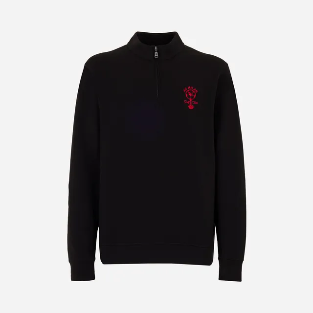 AC Milan Puma x ACM Golf Club felpa nera 1/4 zip uomo