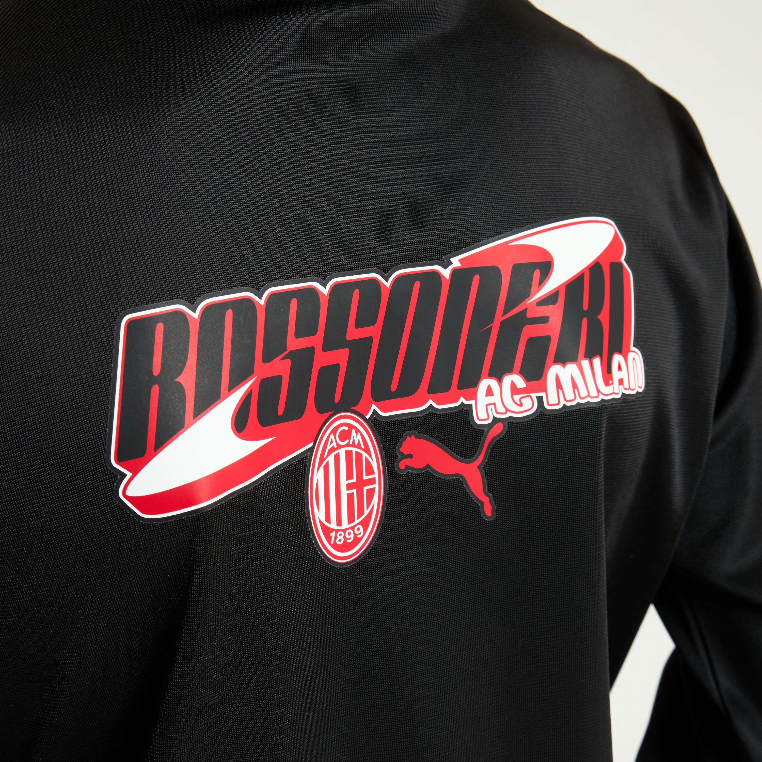 AC Milan Culture Tuta Bambino Nera Zip Cappuccio Poliestere
