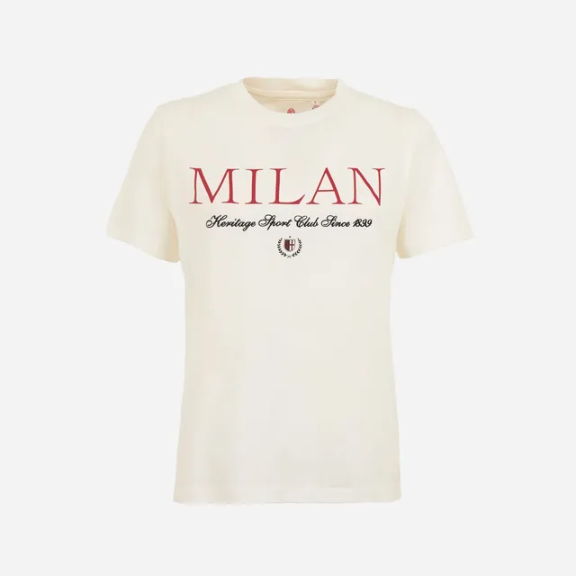 AC Milan Magliette Milan T-Shirt Donna Bianca M cotone