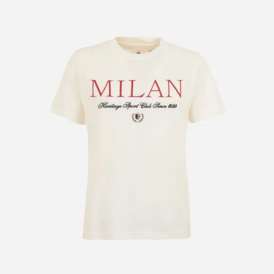 AC Milan Magliette Milan T-Shirt Donna Bianca M cotone