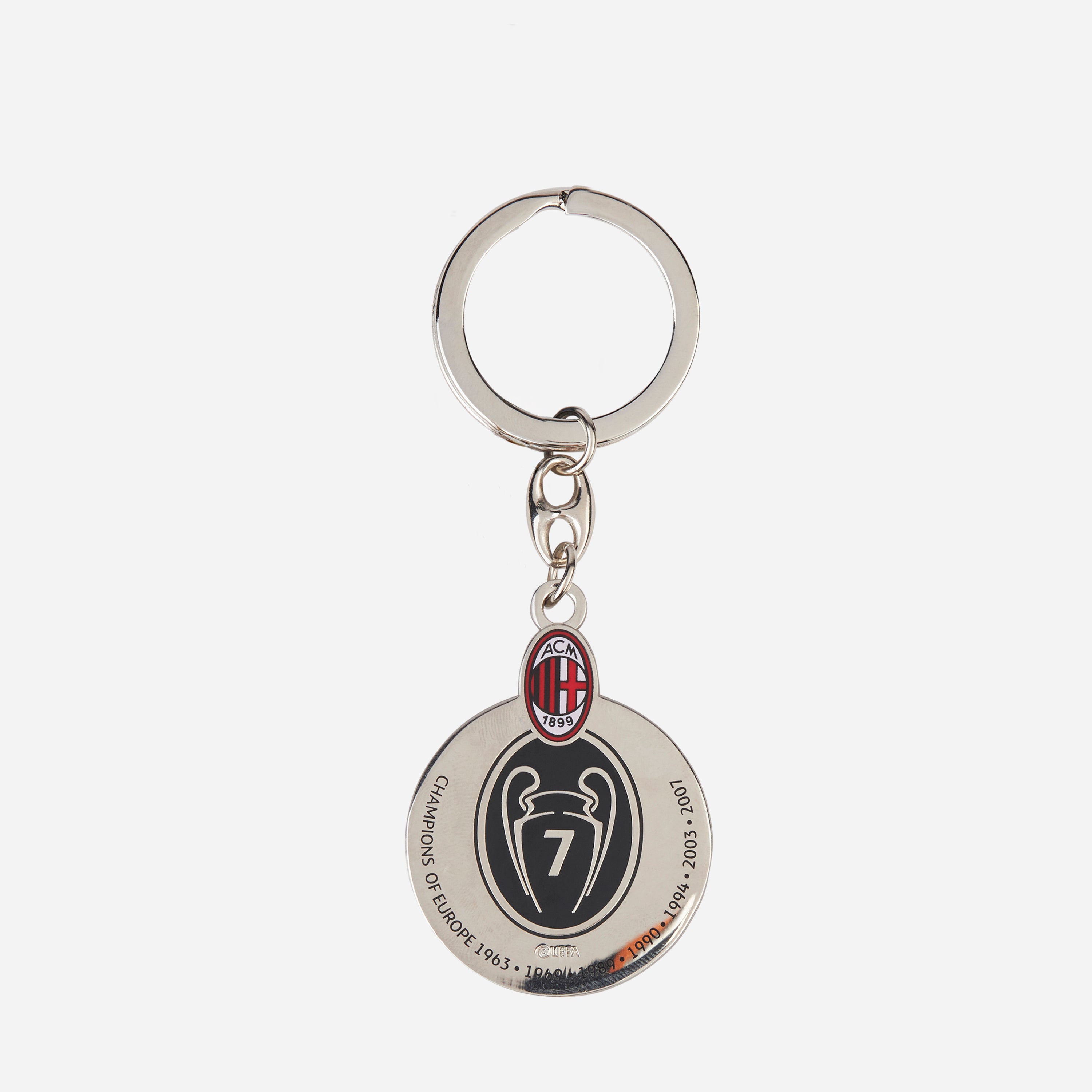 AC Milan portachiavi rotondo coppa trofeo argento