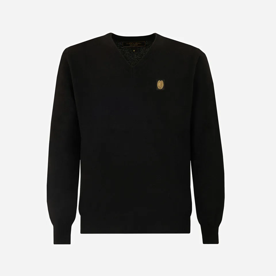 AC Milan Gold Essential maglione scollo V uomo cashmere