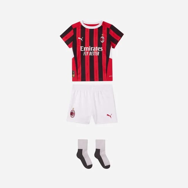 AC Milan Kit Gara Home 2024/25 Baby Maglia Pantaloncini