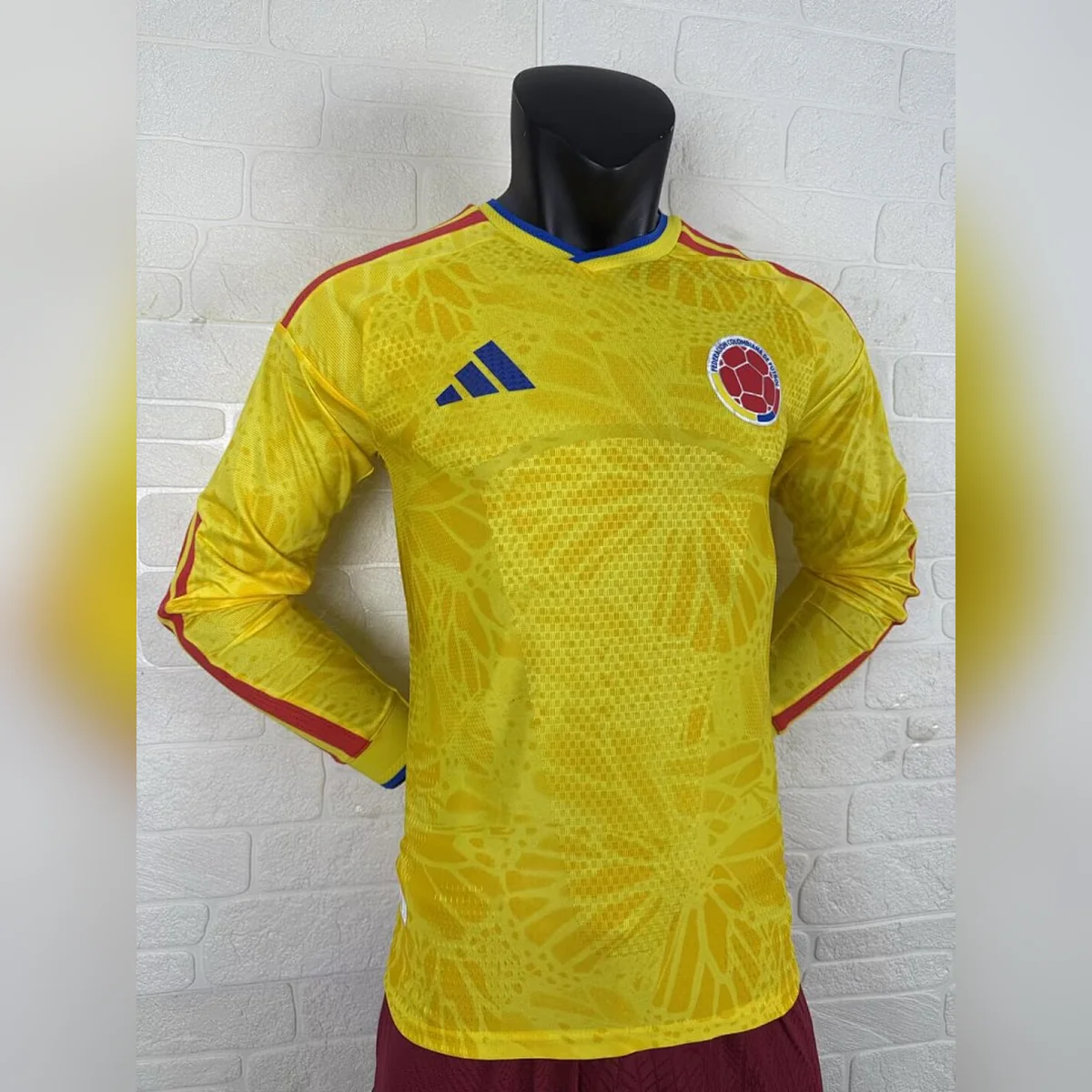 Tifoso Store Player Version Colombia Home Maglia Manica Lunga Gialla