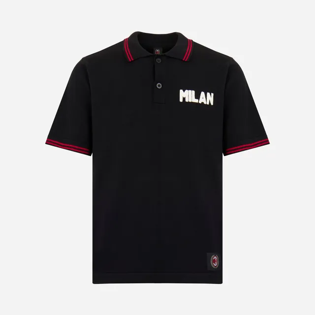 AC Milan Polo Milan polo 60s nera uomo taglia M cotone