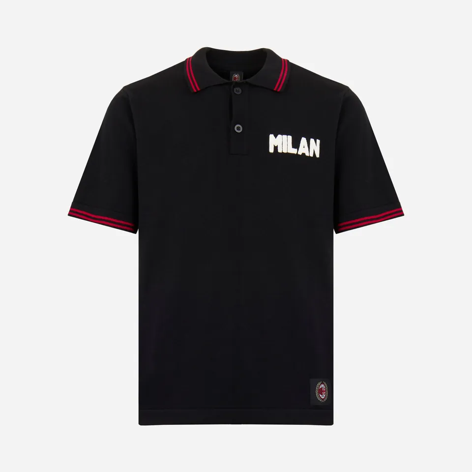 AC Milan Polo Milan polo 60s nera uomo taglia M cotone