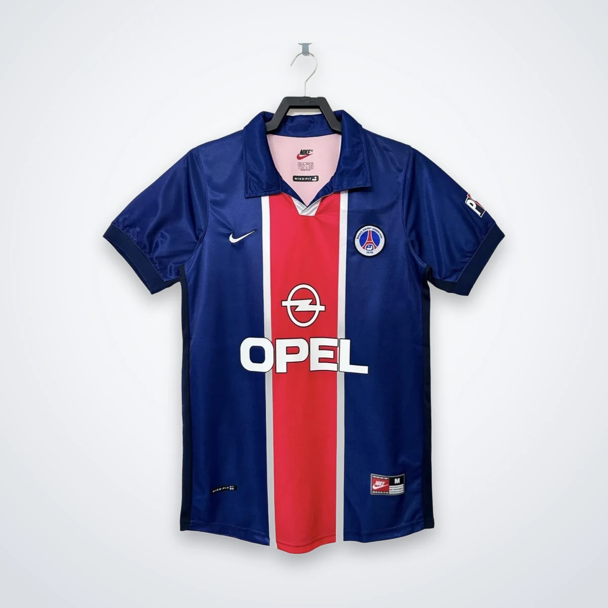 PSG 1998/99 maglia home blu striscia rossa collezione retro