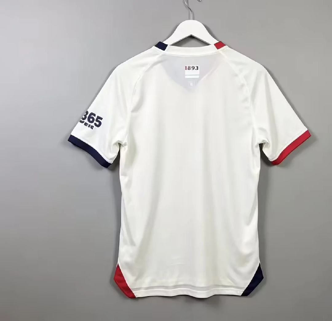 Genoa Seconda Maglia 2026/27 Maglia Tifoso Bianca Colletto V
