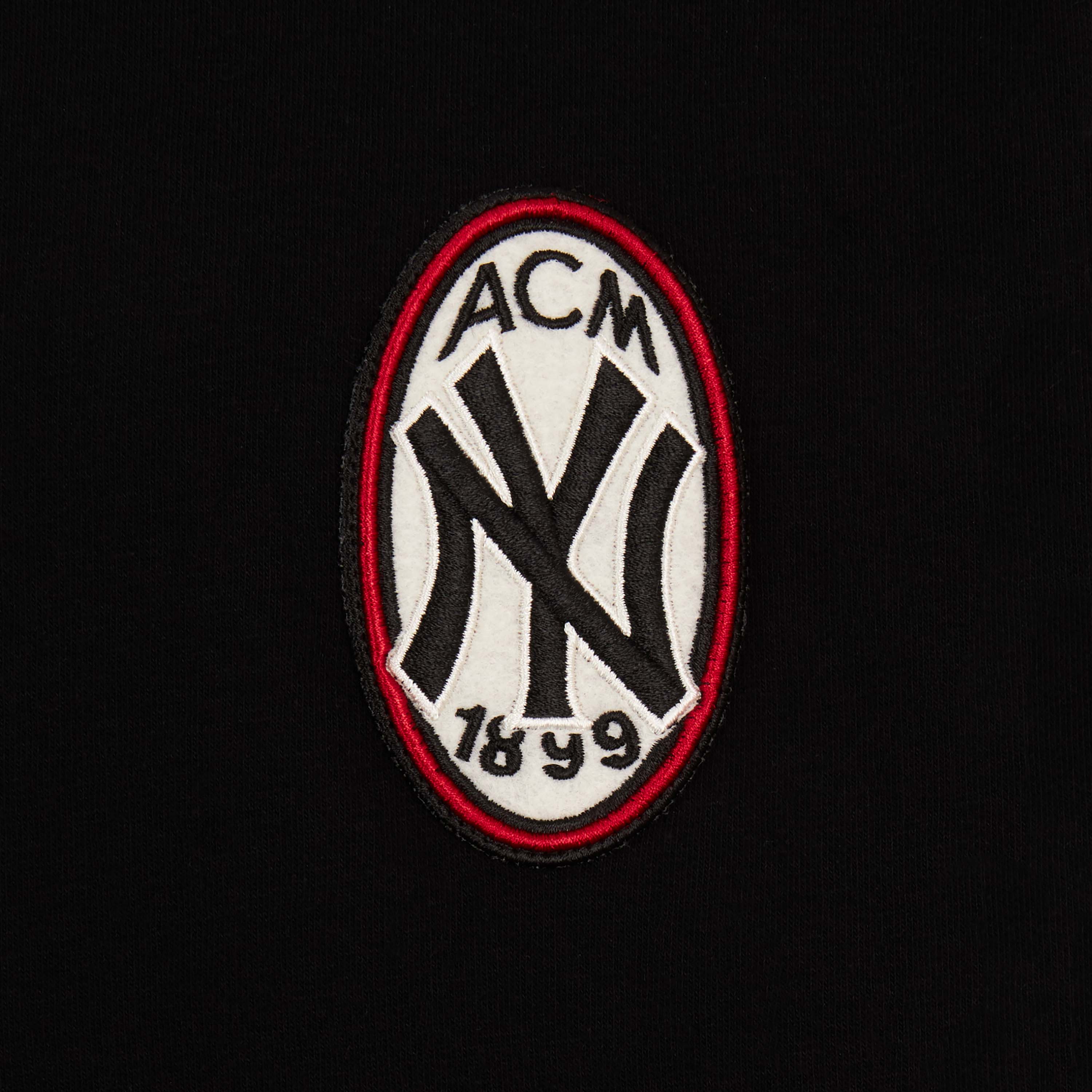 AC Milan x NY Yankees felpa zip cappuccio cotone