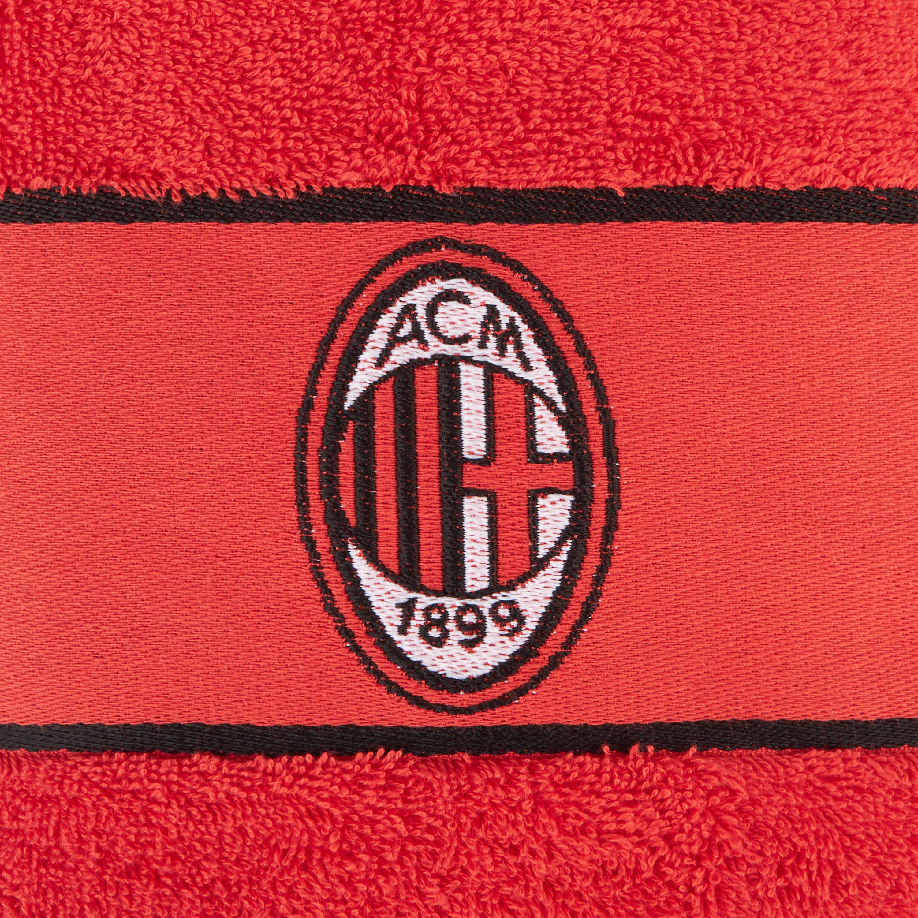 AC Milan Accessori Asciugamano Mano Viso Rosso 50x100