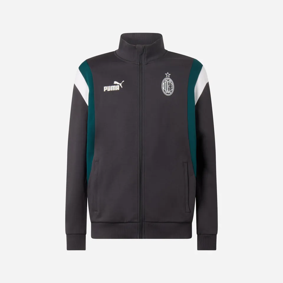 AC Milan Archive Collection felpa zip uomo verde taglia M