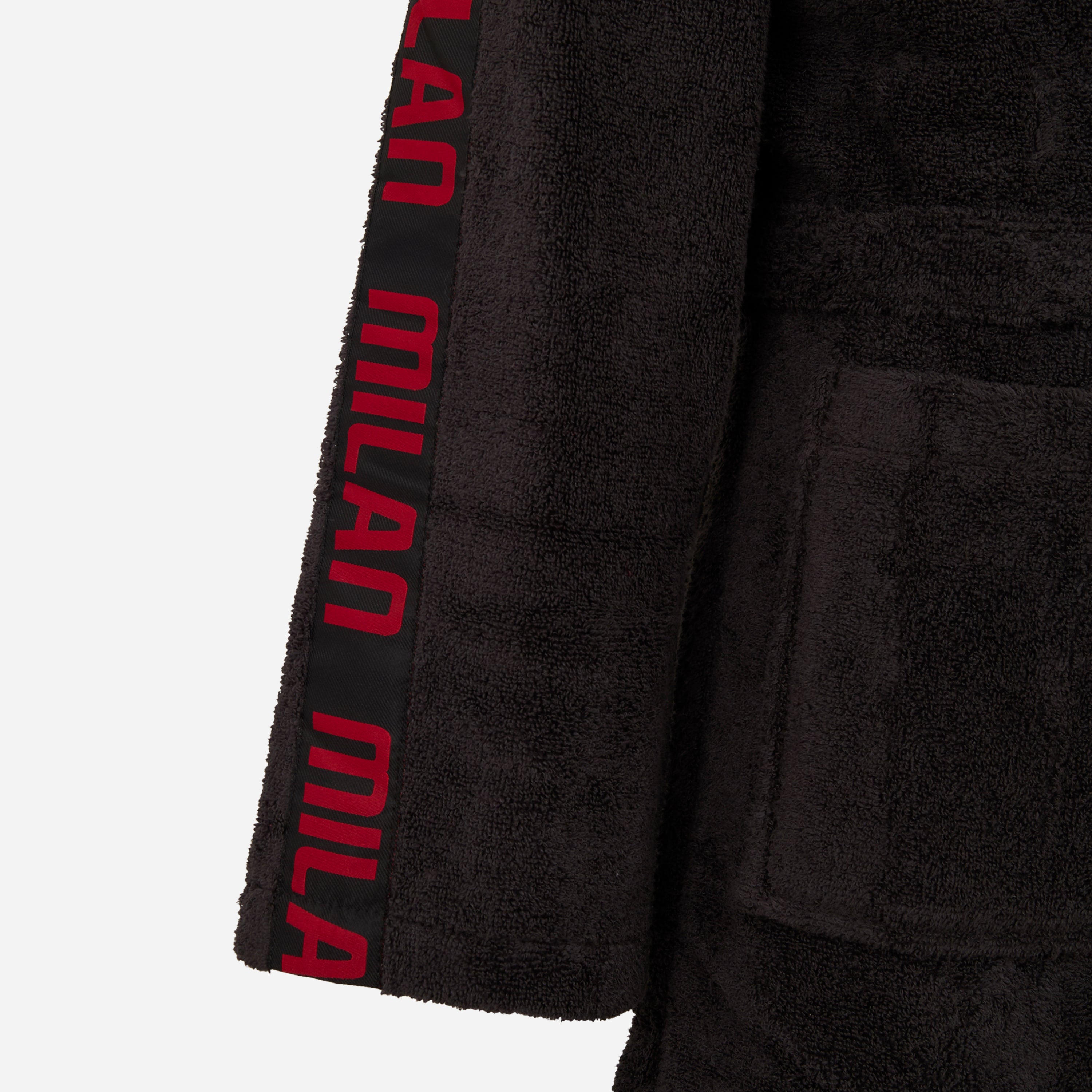 AC Milan accappatoio nero cotone uomo con cappuccio