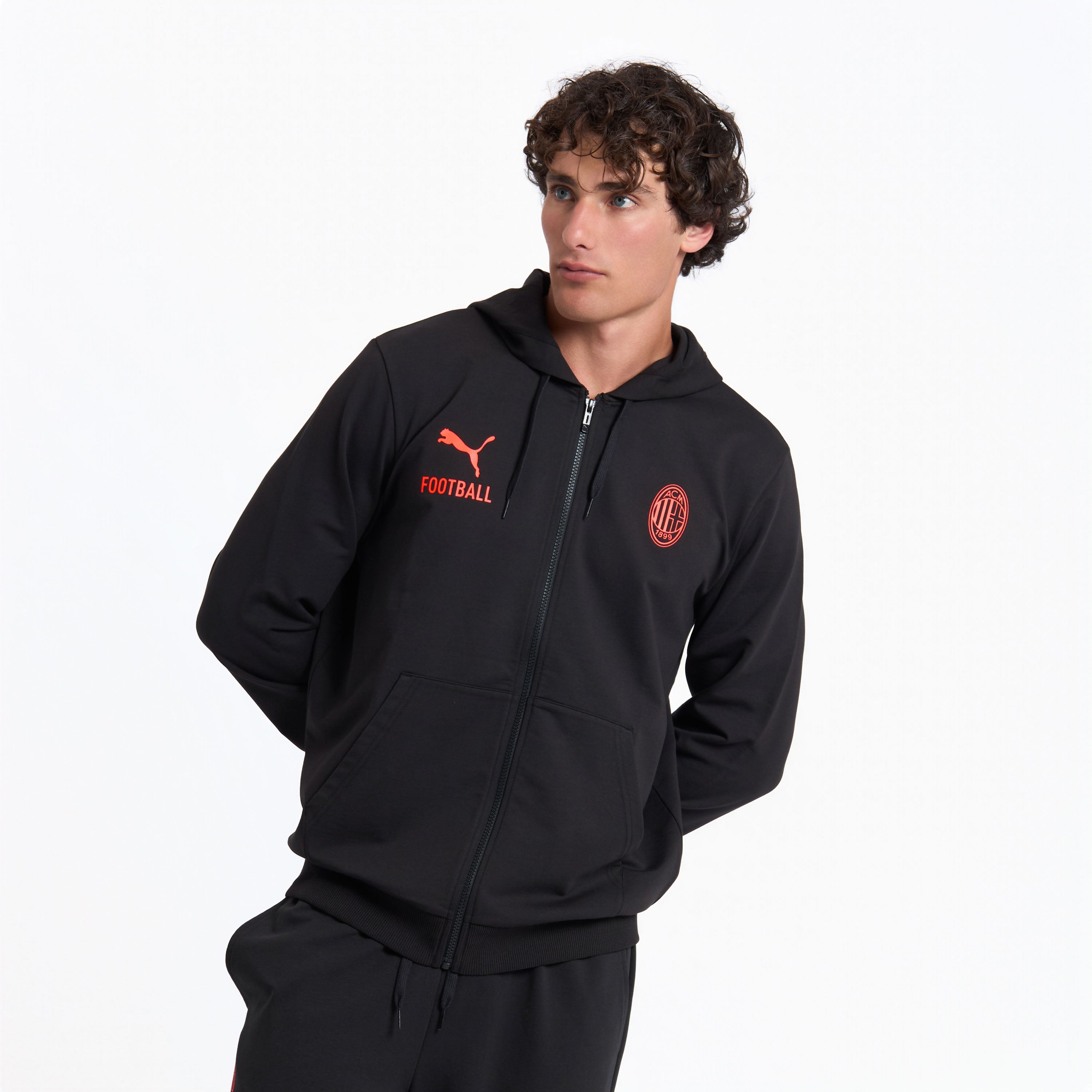 AC Milan Tute Culture tuta nera uomo felpa e pantaloni