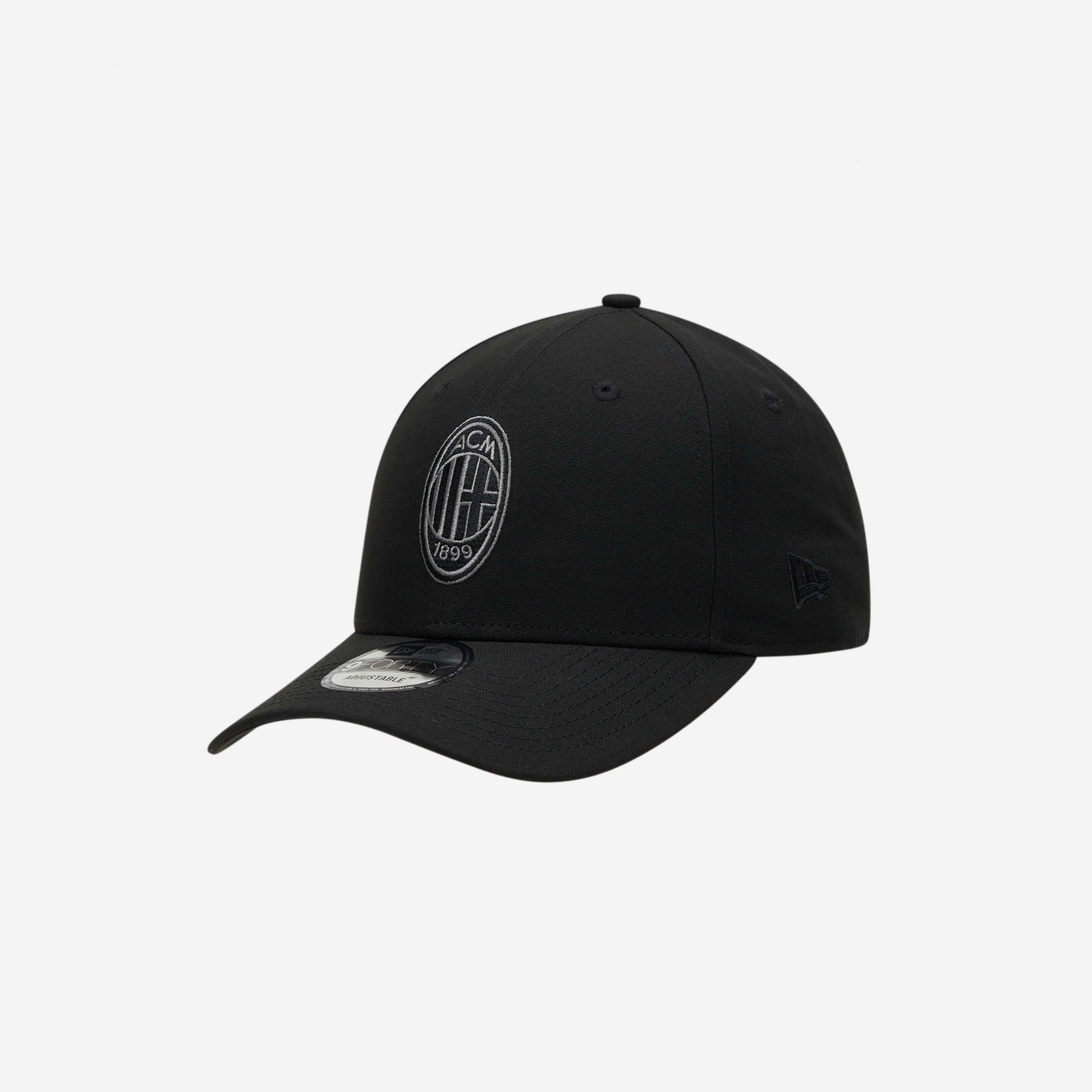 AC Milan 9Forty Cappellino Nero New Era Logo Visiera Curva