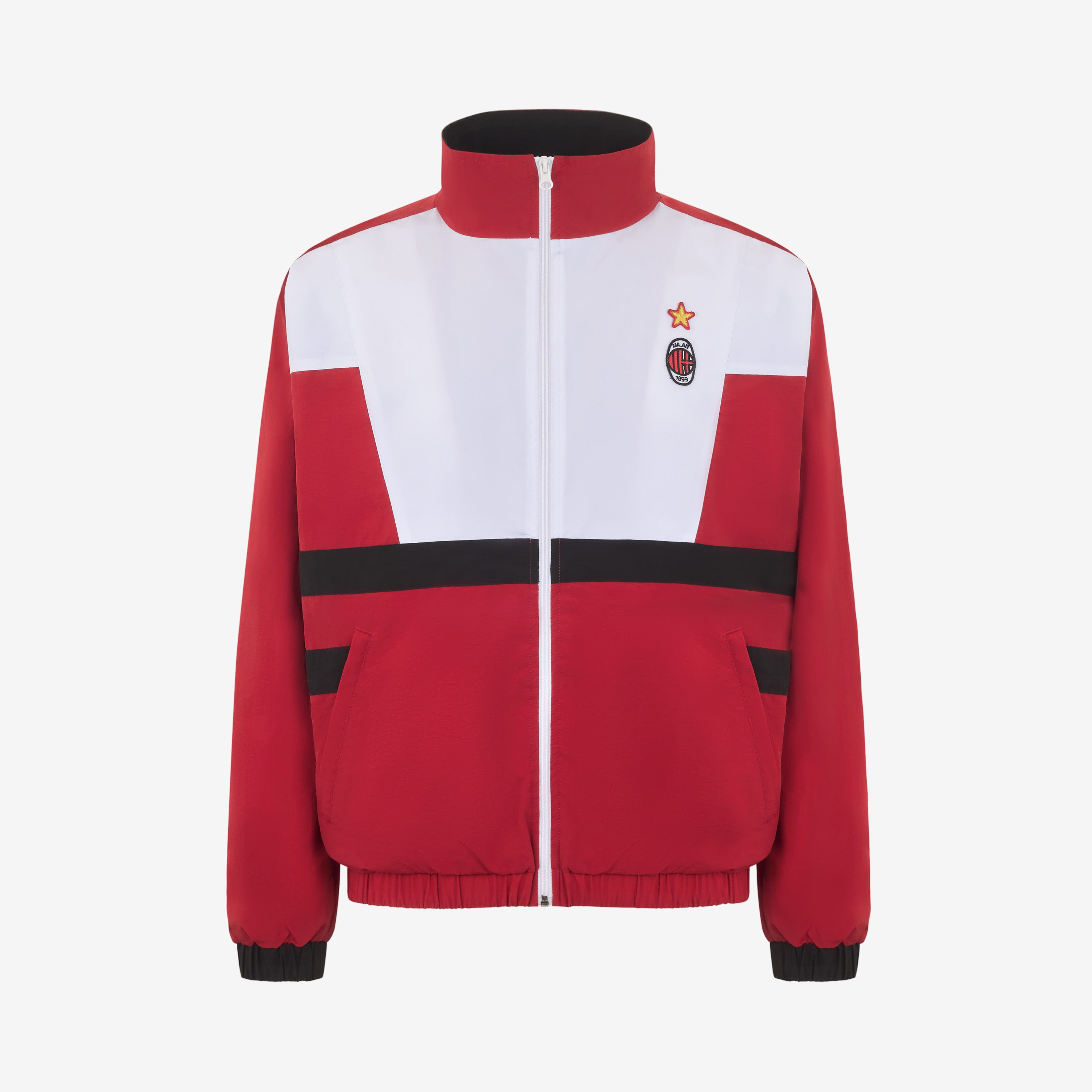 AC Milan Giacca 1995/96 Uomo Rosso Zip Retro
