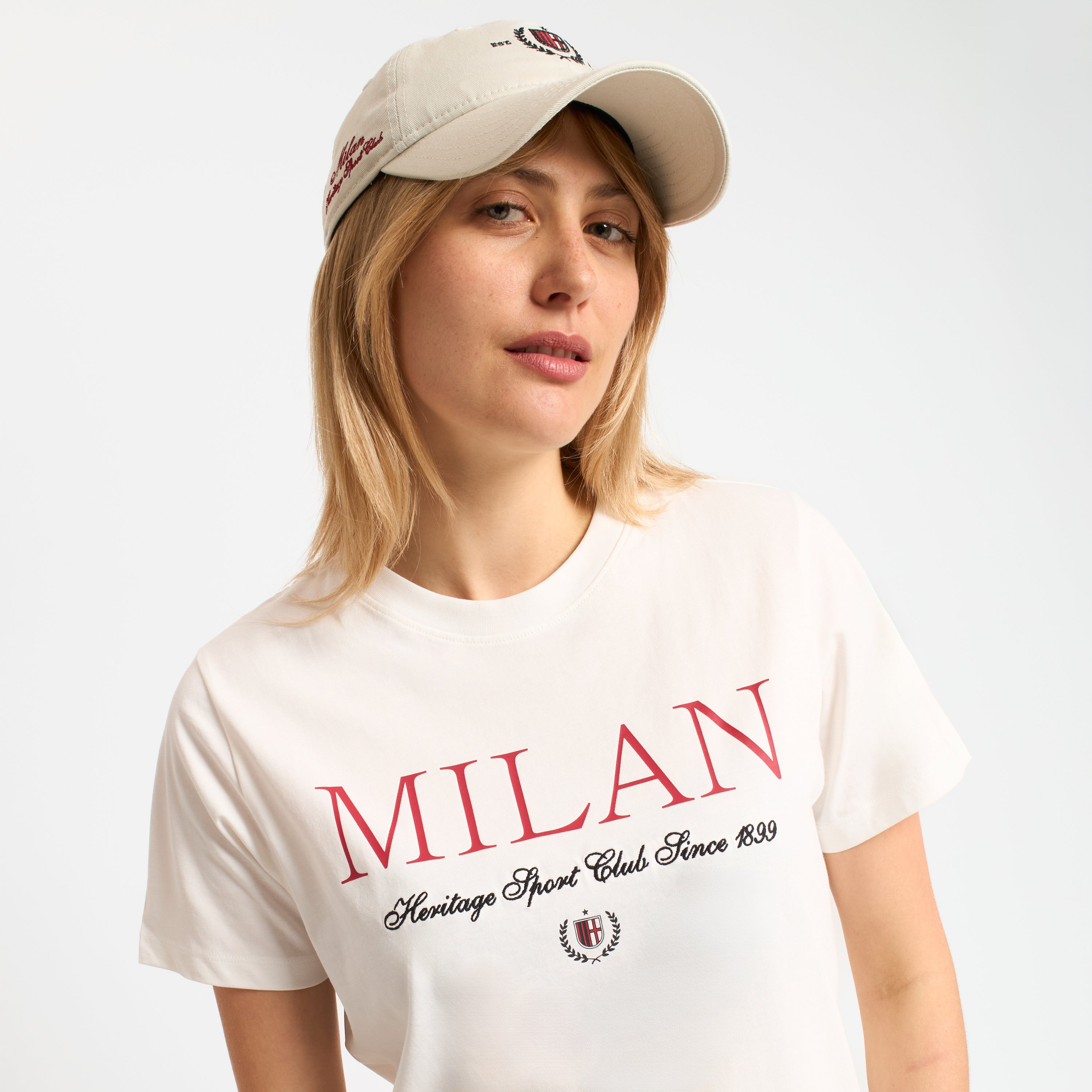 New Era 9Twenty X Milan cappello donna bianco ricamo logo