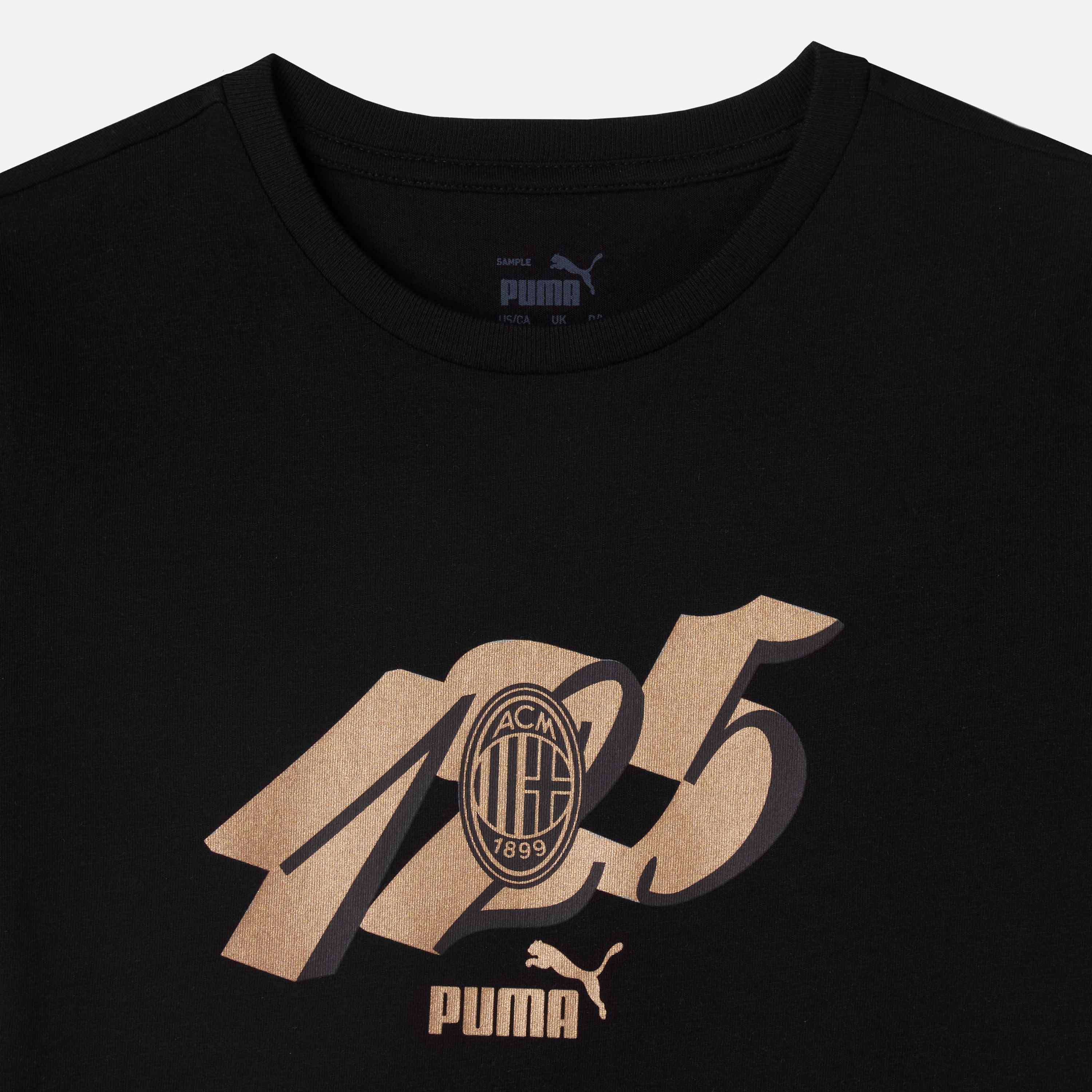 AC Milan 125th Anniversary Culture t-shirt bimbo nera oro