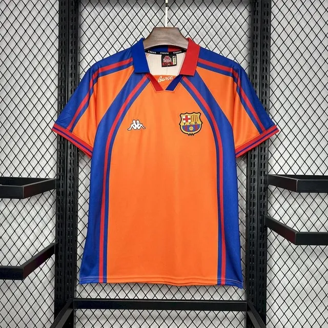 Tifoso Store Barcellona 1997/98 seconda maglia calcio arancio