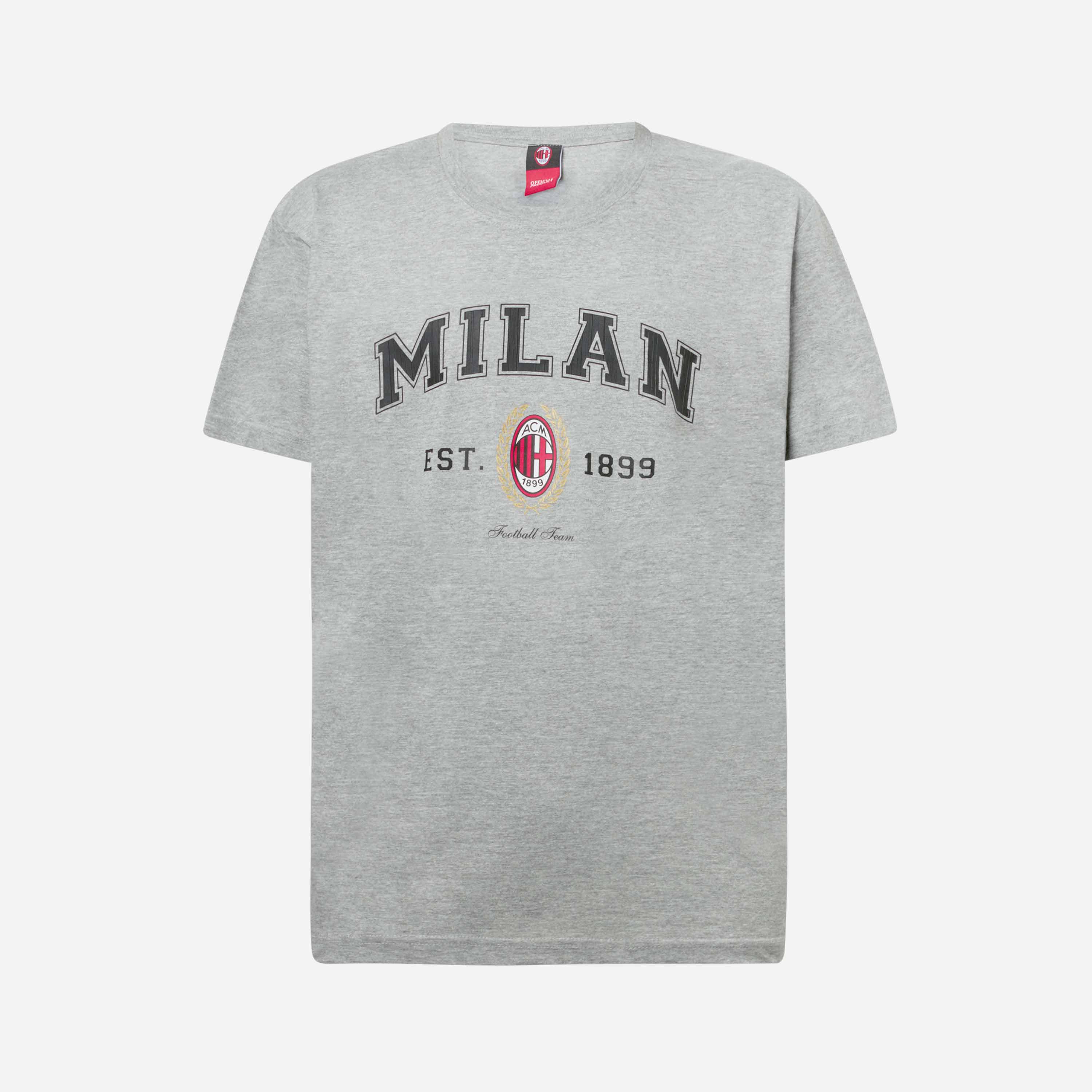 AC Milan College t-shirt grigia uomo taglia L cotone 1899