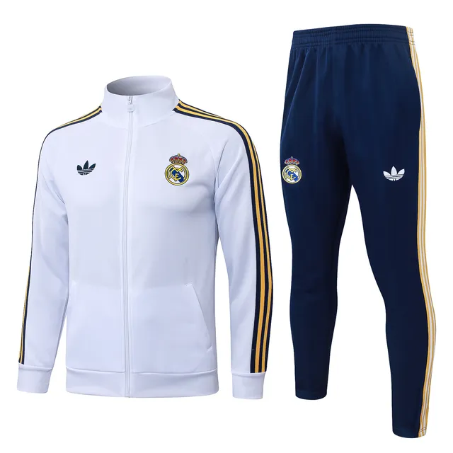 Real Madrid Tute Sportive 2026/27 tuta full zip bianca blu