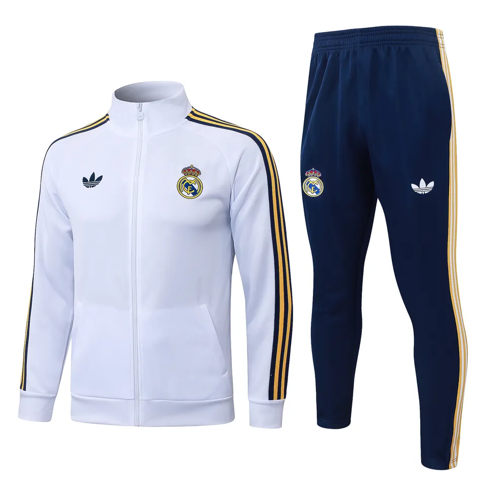Real Madrid Tute Sportive 2026/27 tuta full zip bianca blu