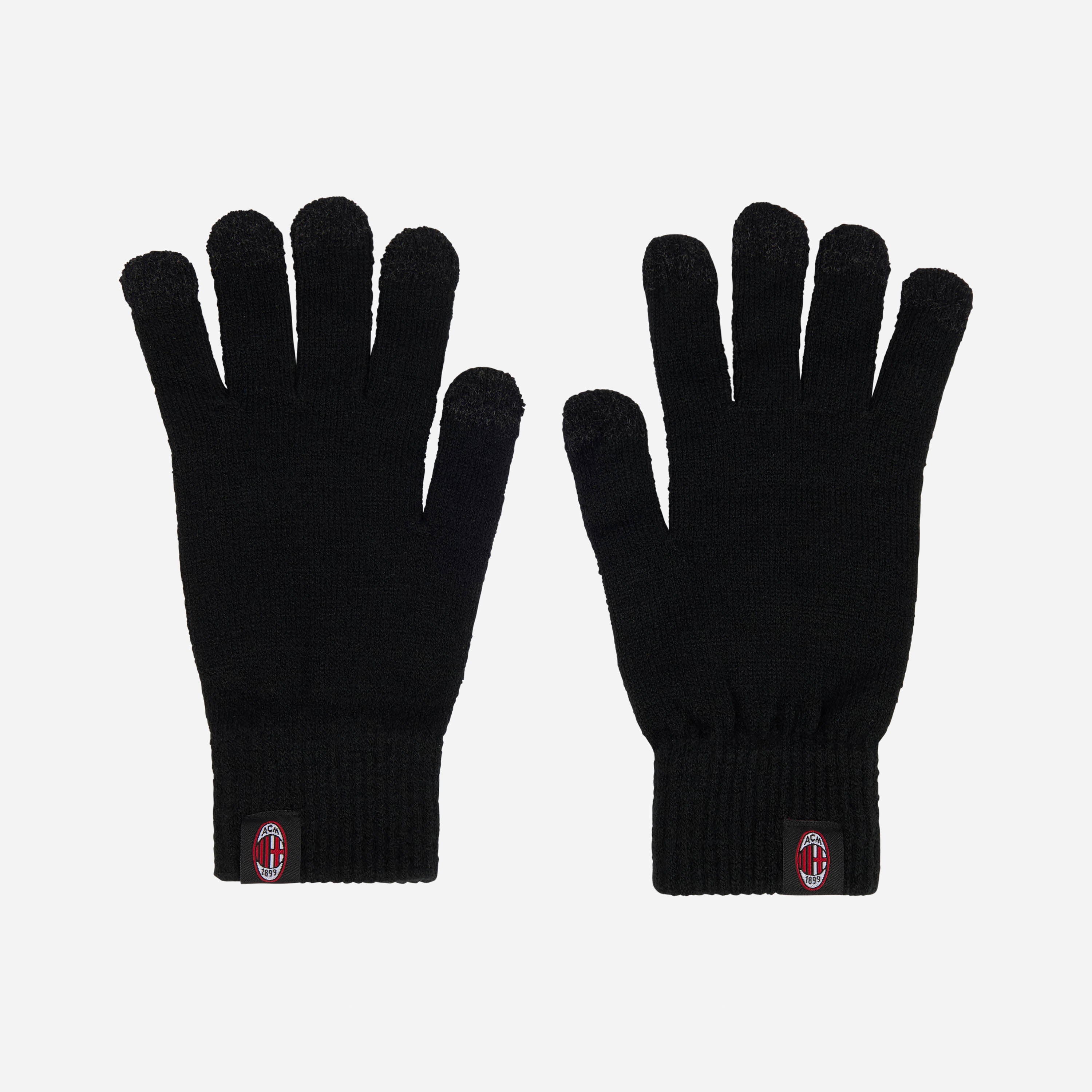 AC Milan Accessori Black Gloves guanti neri touchscreen