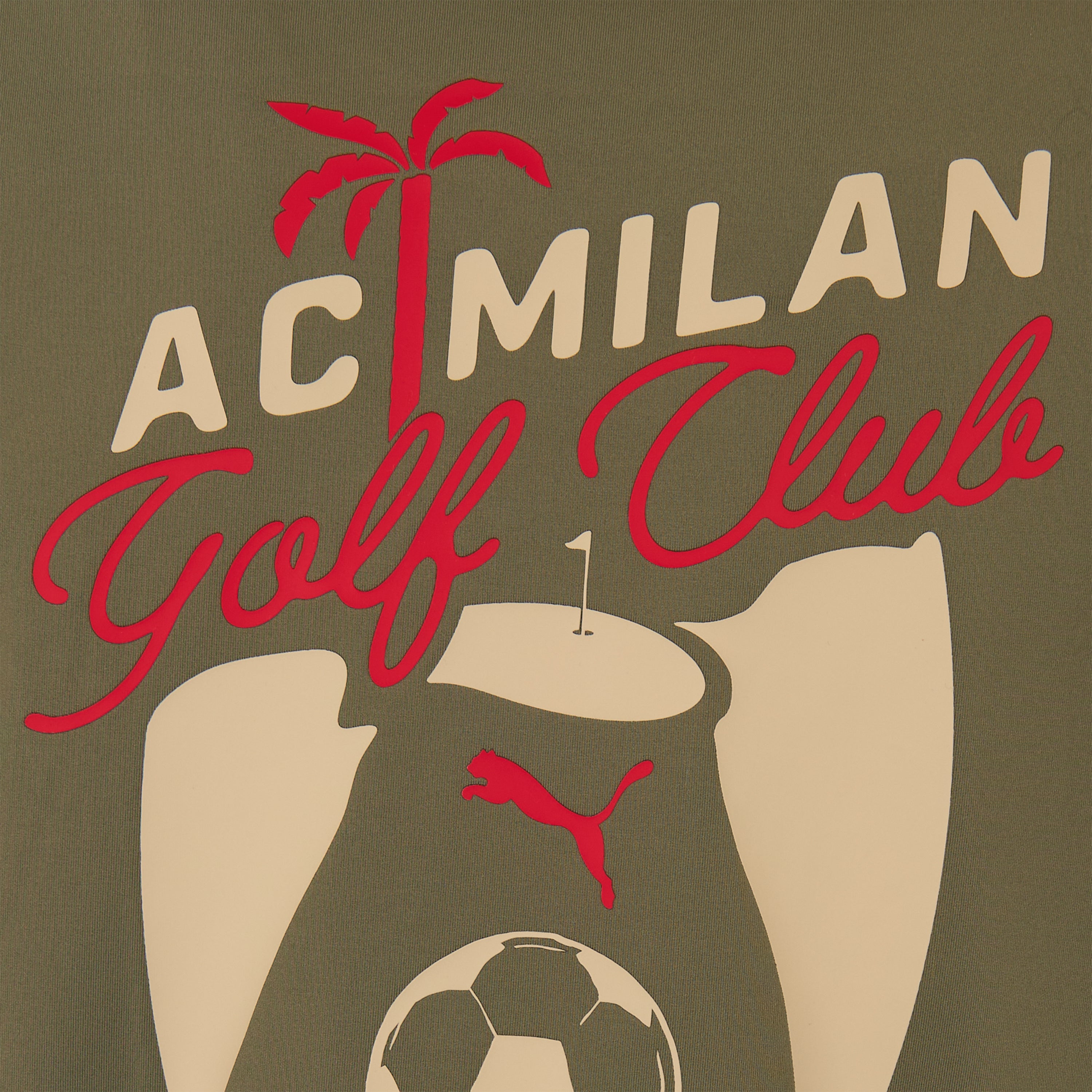 Magliette Milan Puma Golf t-shirt verde uomo