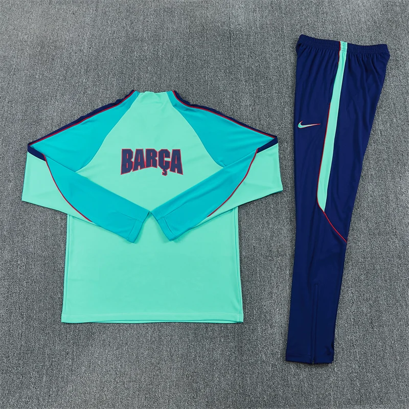 Tifoso Store Barcellona 2026/27 tuta sportiva turchese mezza zip
