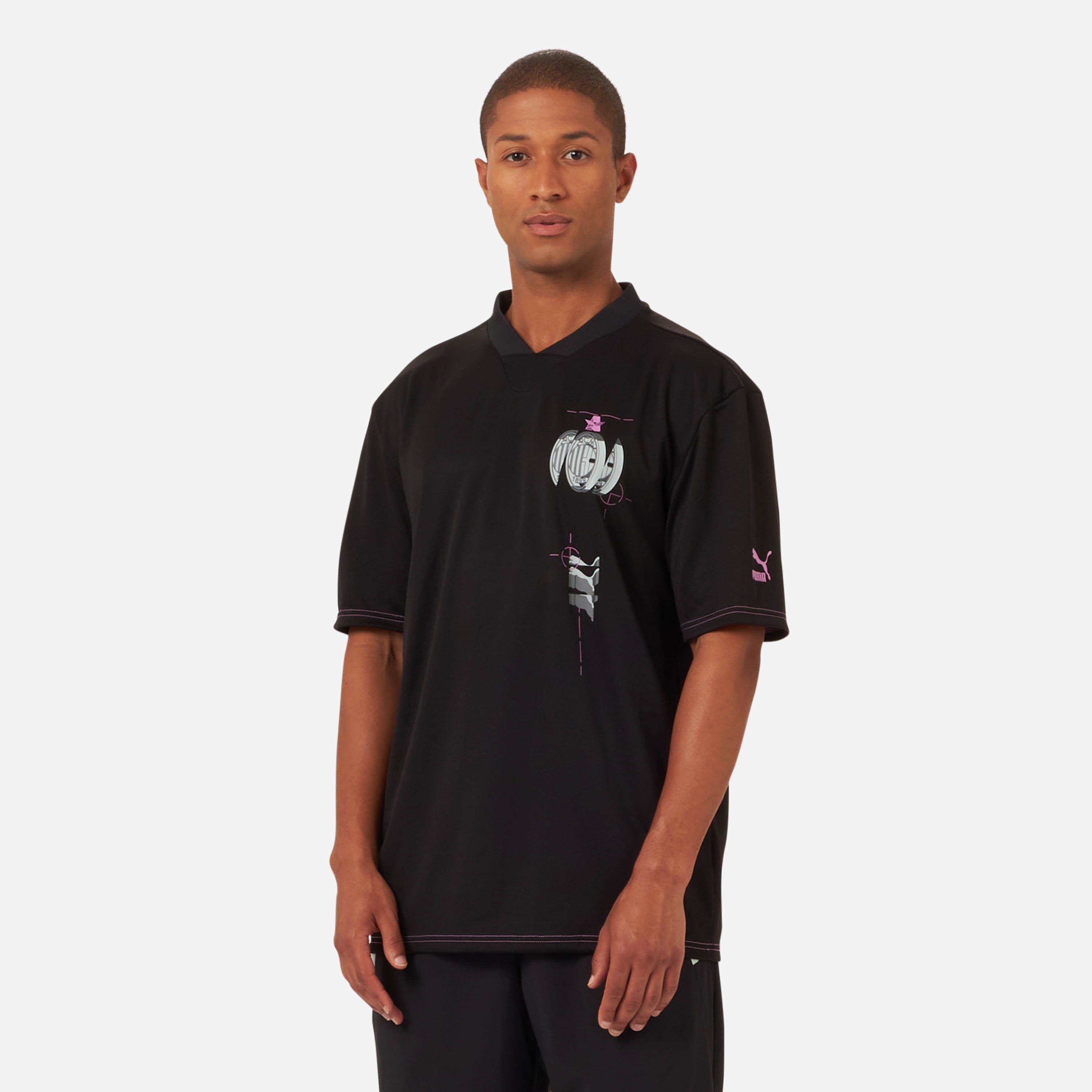 AC Milan V-Neck T-Shirt maglietta uomo L scollo a V
