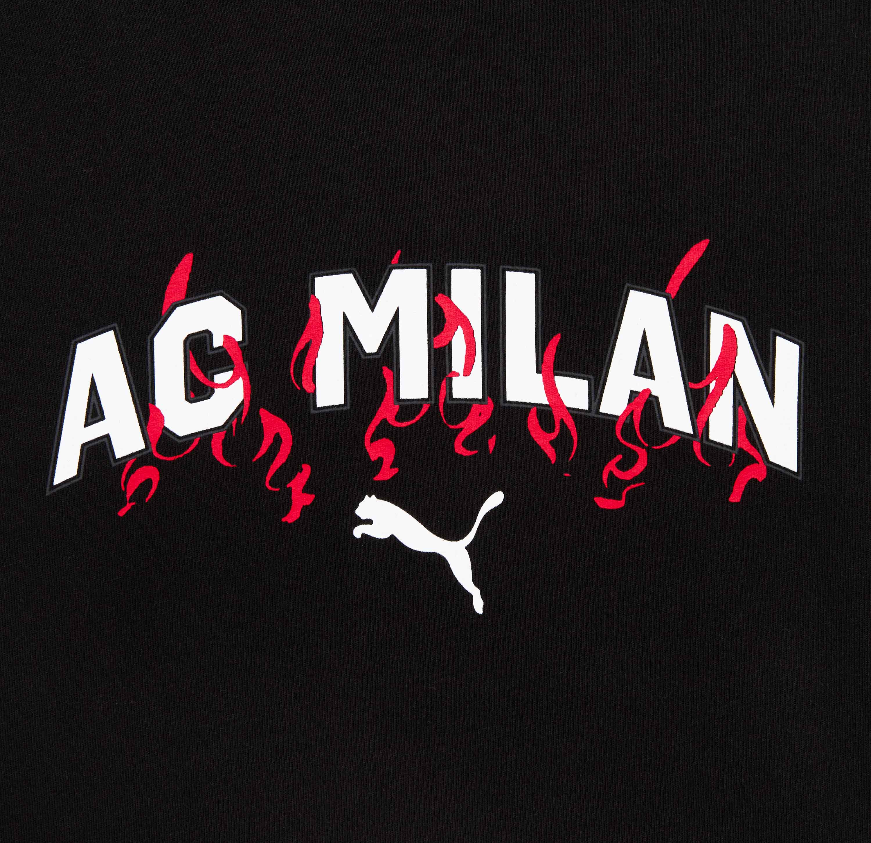 AC Milan Culture t-shirt bimbo nera cotone 6-16 anni