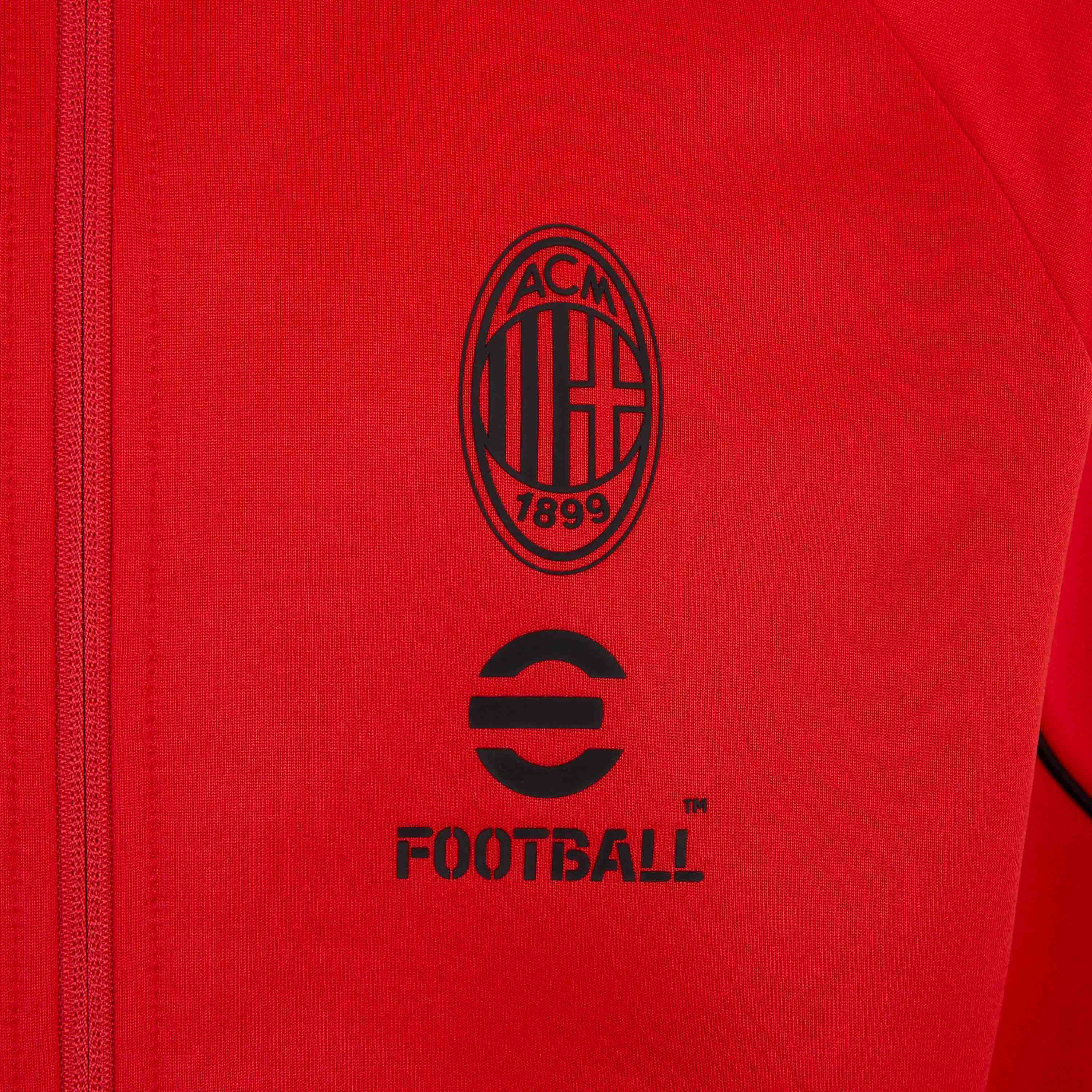 AC Milan King Collection giacca uomo rossa M zip tasche