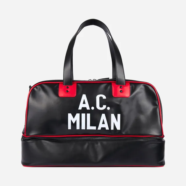 AC Milan 60s borsa nera unisex con tasche esterne taglia unica