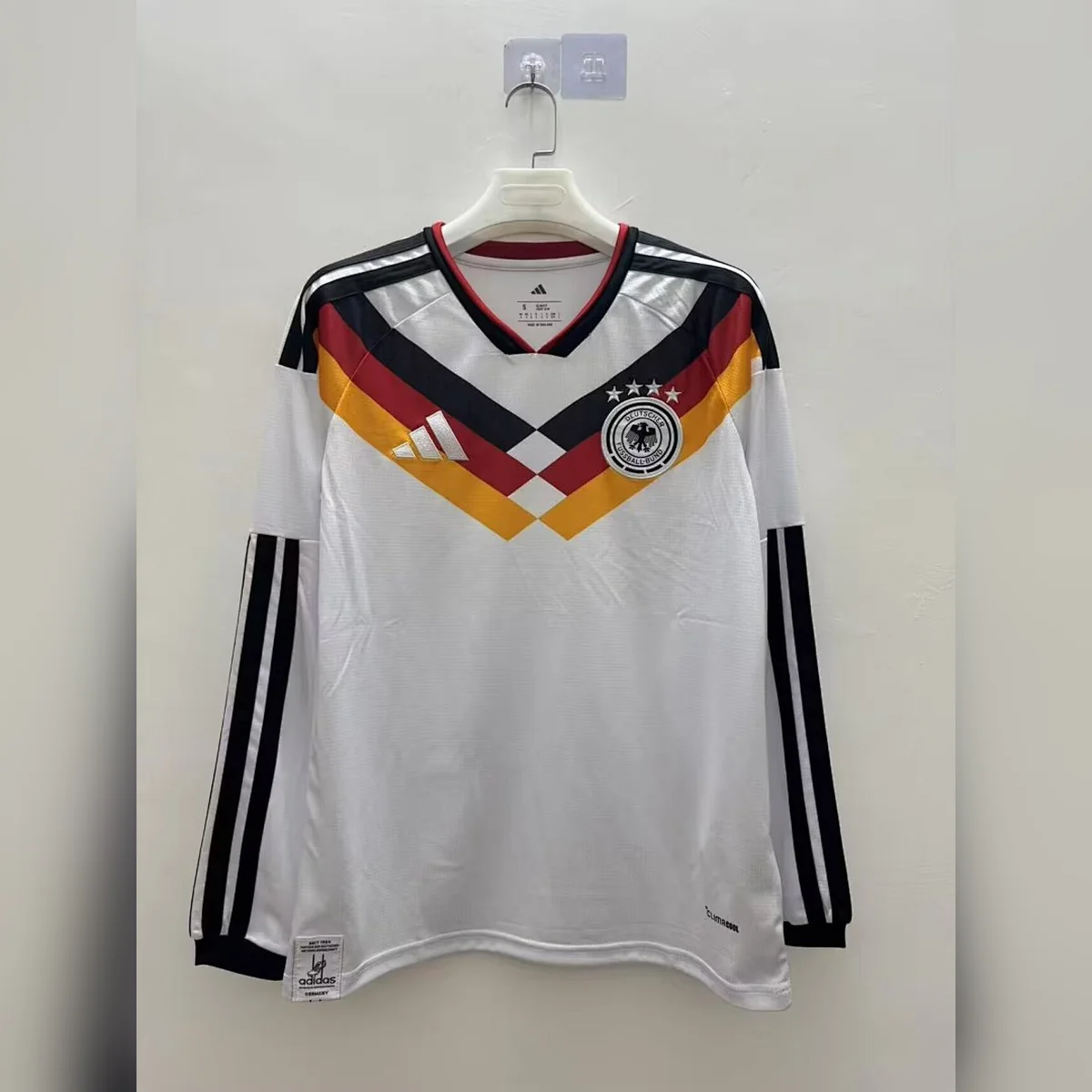 Germania 2026/27 prima maglia manica lunga bianca chevron