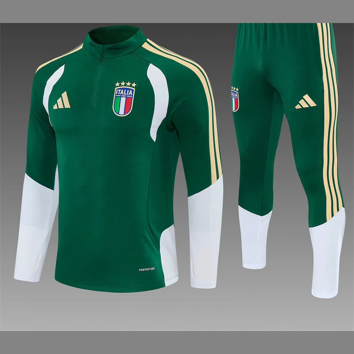 Tifoso Store Bambino Italia 2026/27 tuta verde mezza zip