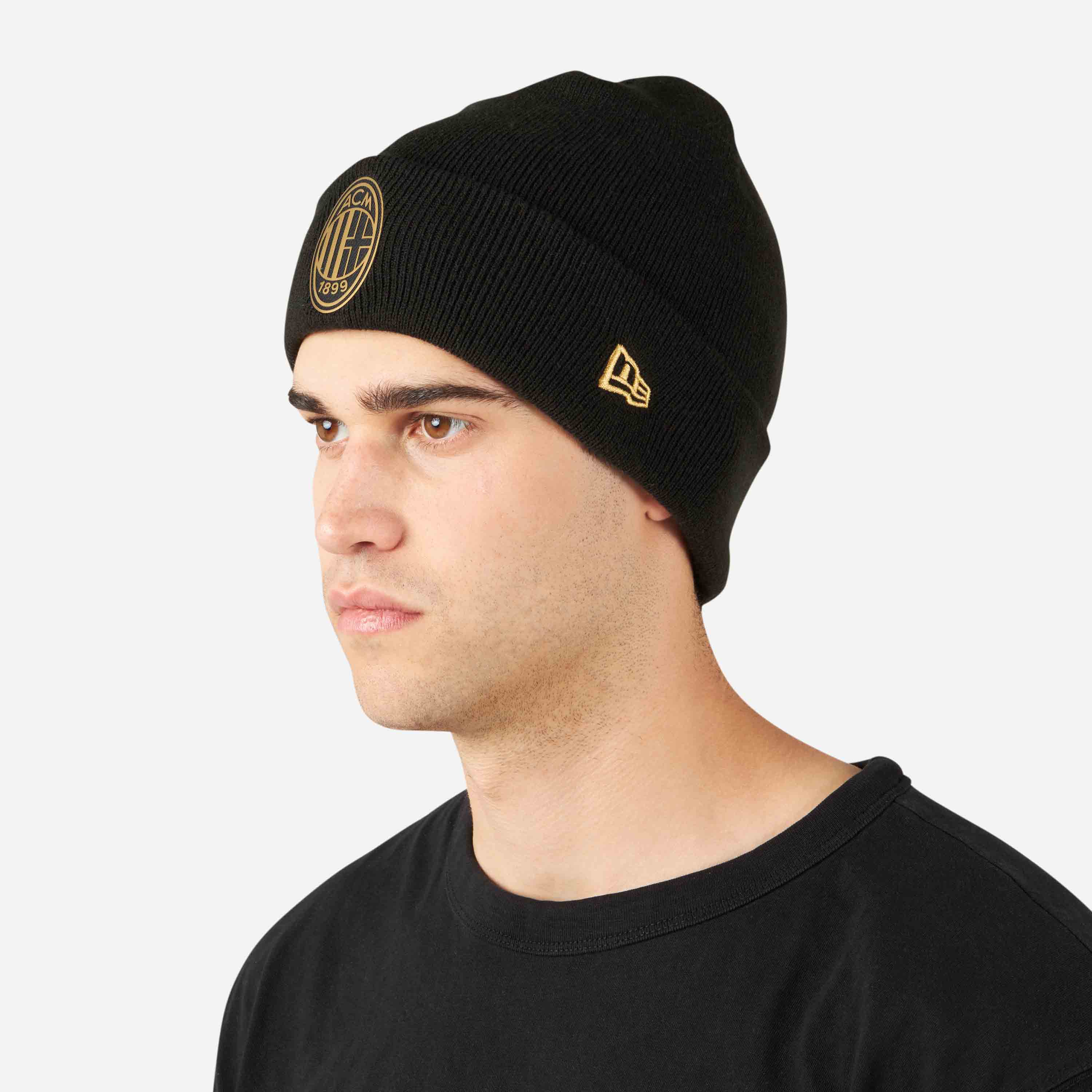 New Era x AC Milan Berretto Logo Invernale Nero