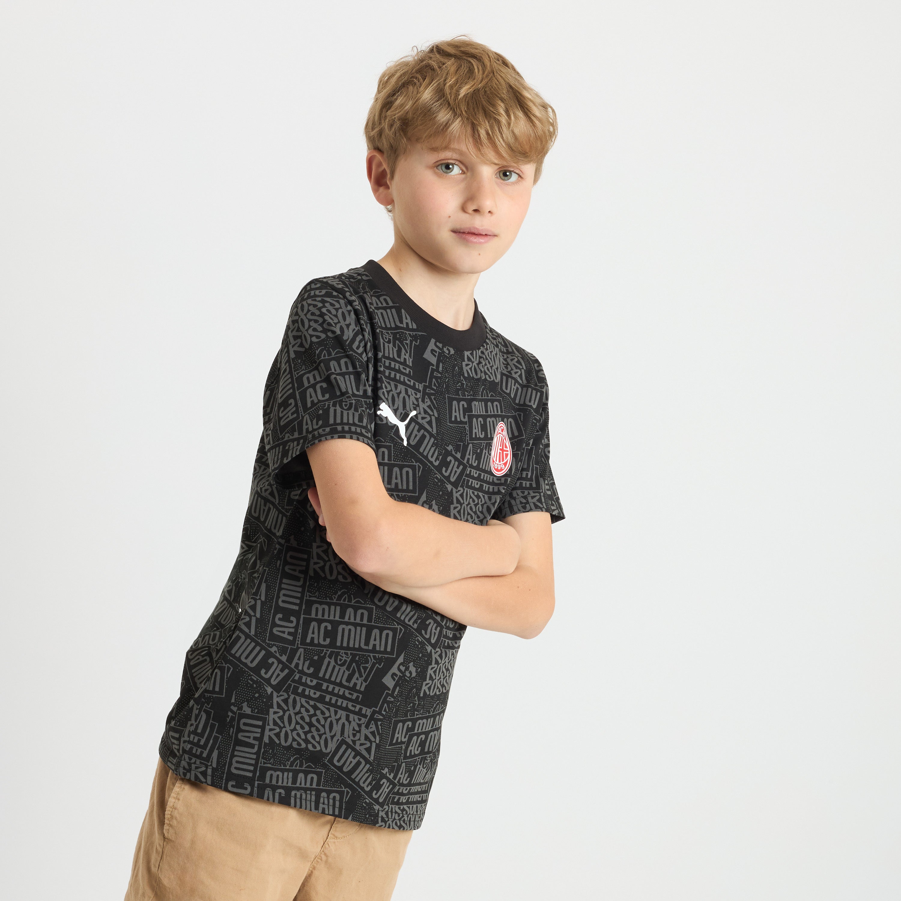 AC Milan Magliette Milan Culture Collection t-shirt bambino nera cotone